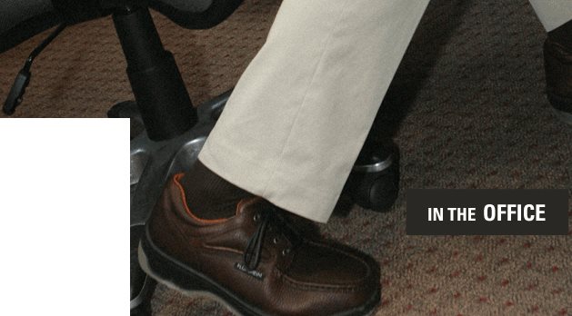 Florsheim work boots in the office