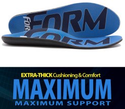 Aline Insoles — maximum arch support with extra-thick cushioning, ideal for athletic shoes, hiking boots, work boots and casual footwear.