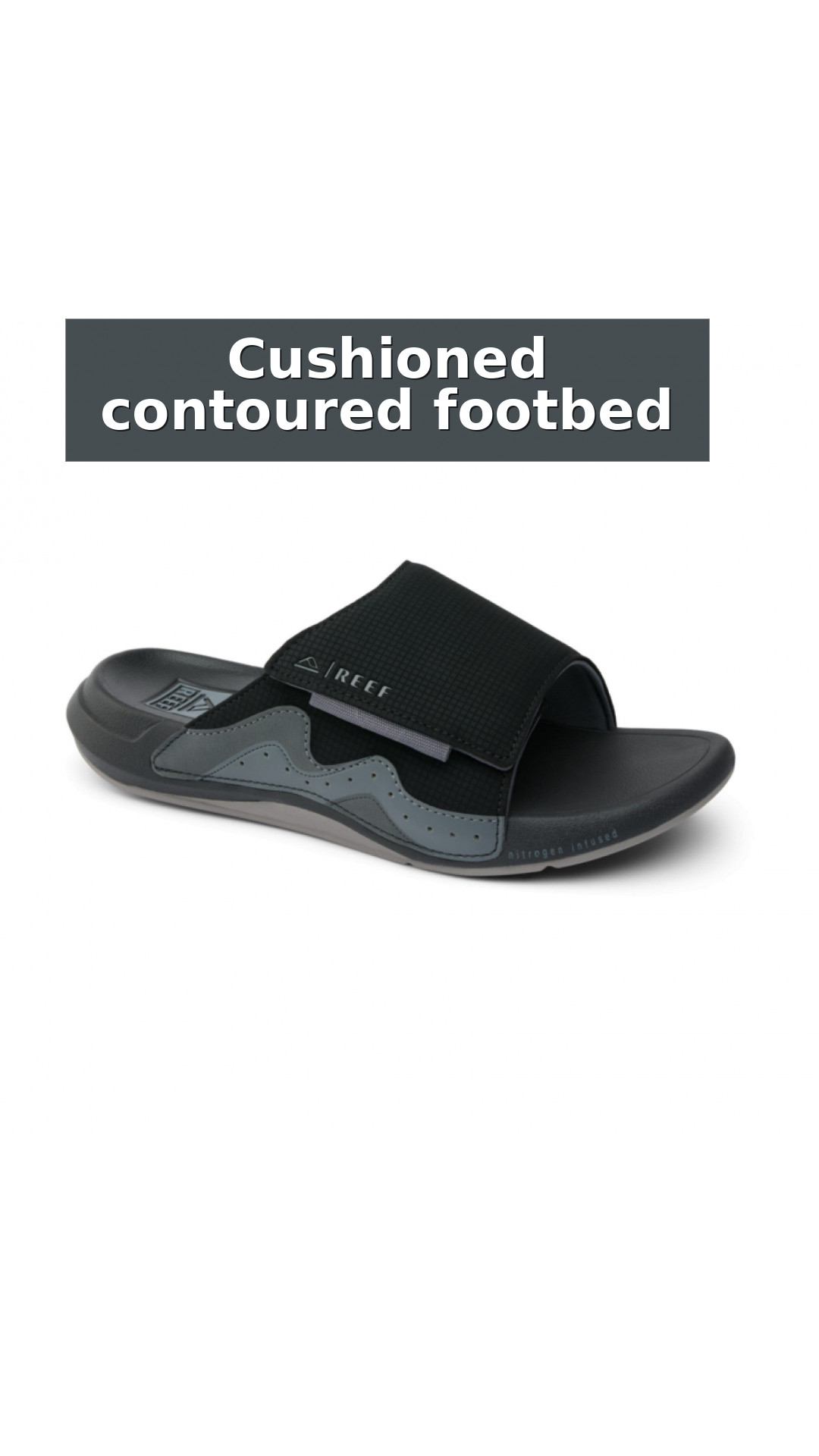Reef Swell Cruiser Slide - Men's Comfort Sandals style detail 2: Cushioned contoured footbed