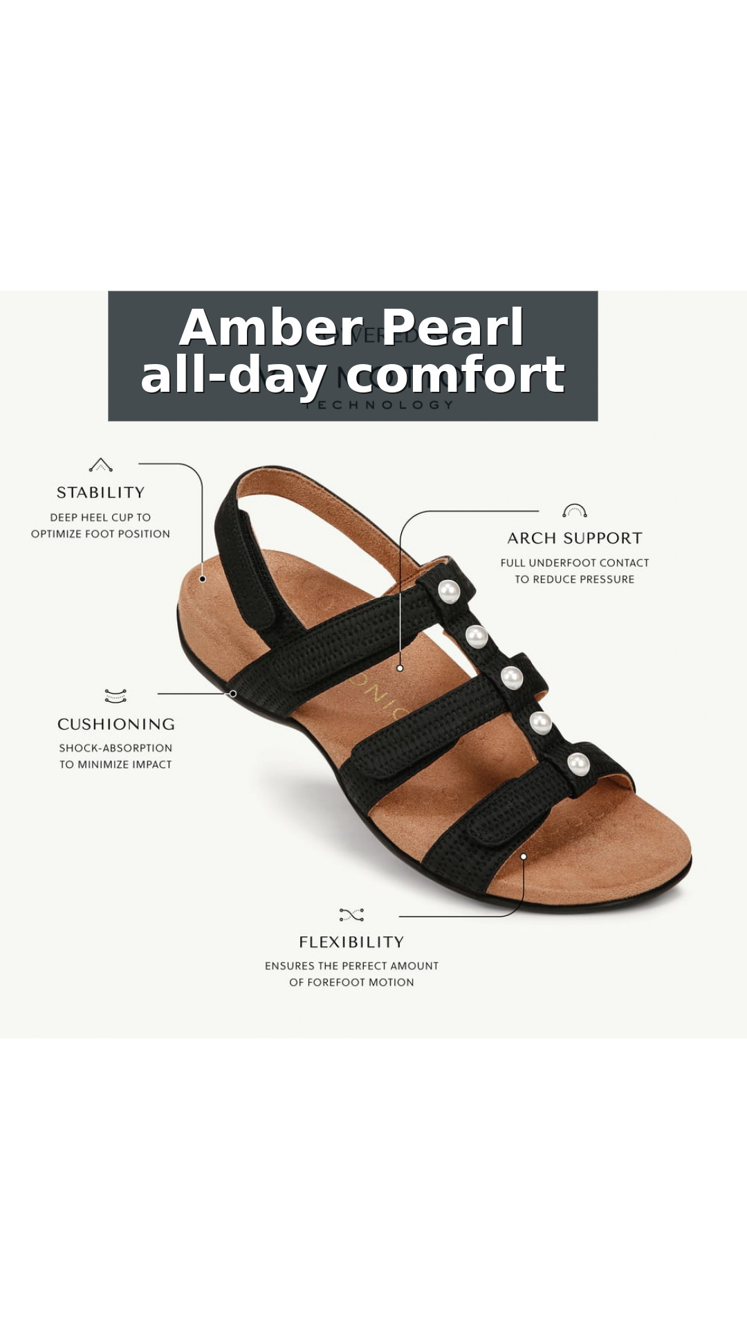 Explore Vionic Amber Pearl Women's Adjustable Orthotic Sandal style guide