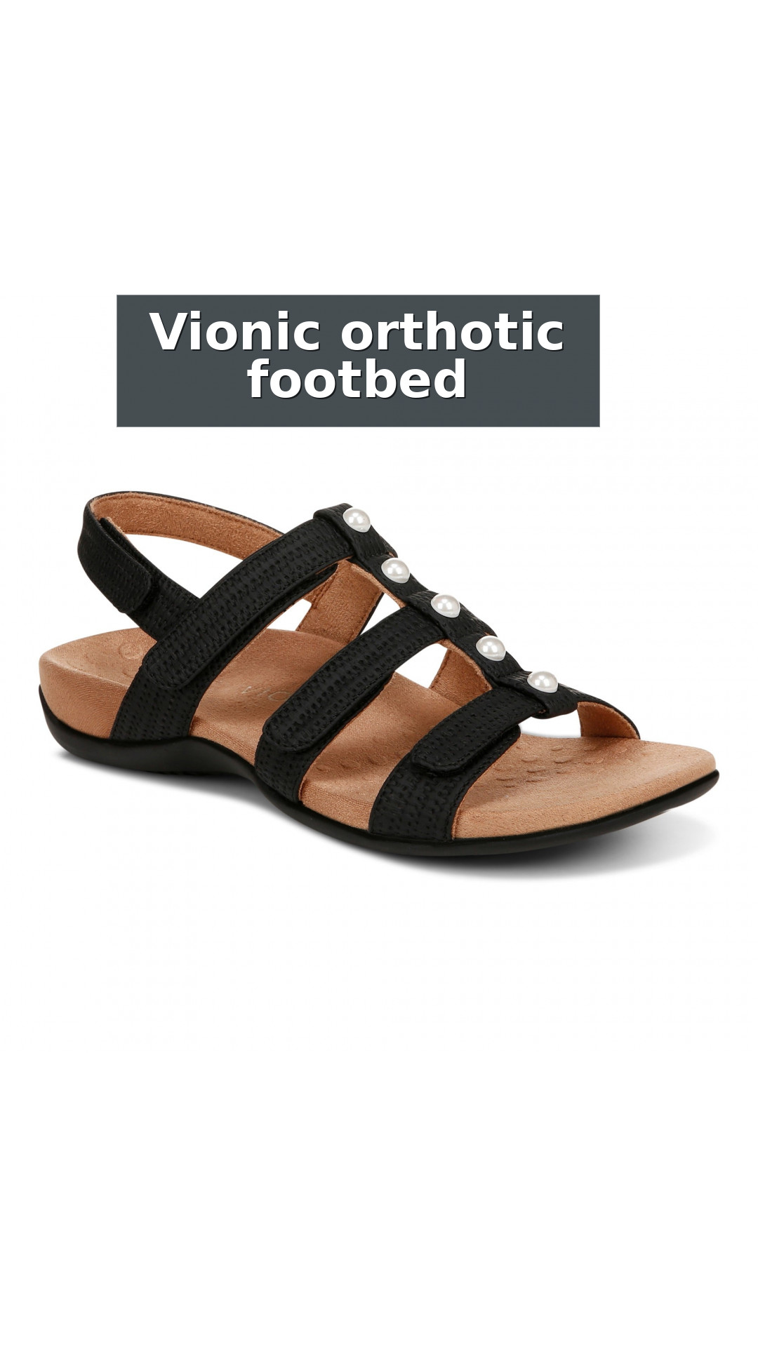 Vionic Amber Pearl Women's Adjustable Orthotic Sandal style detail 2: Vionic orthotic footbed