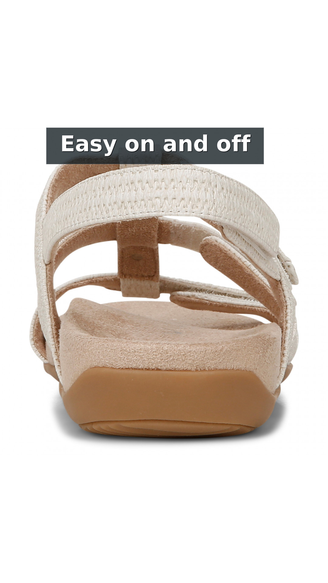 Vionic Amber Pearl Women's Adjustable Orthotic Sandal style detail 9: Easy on and off