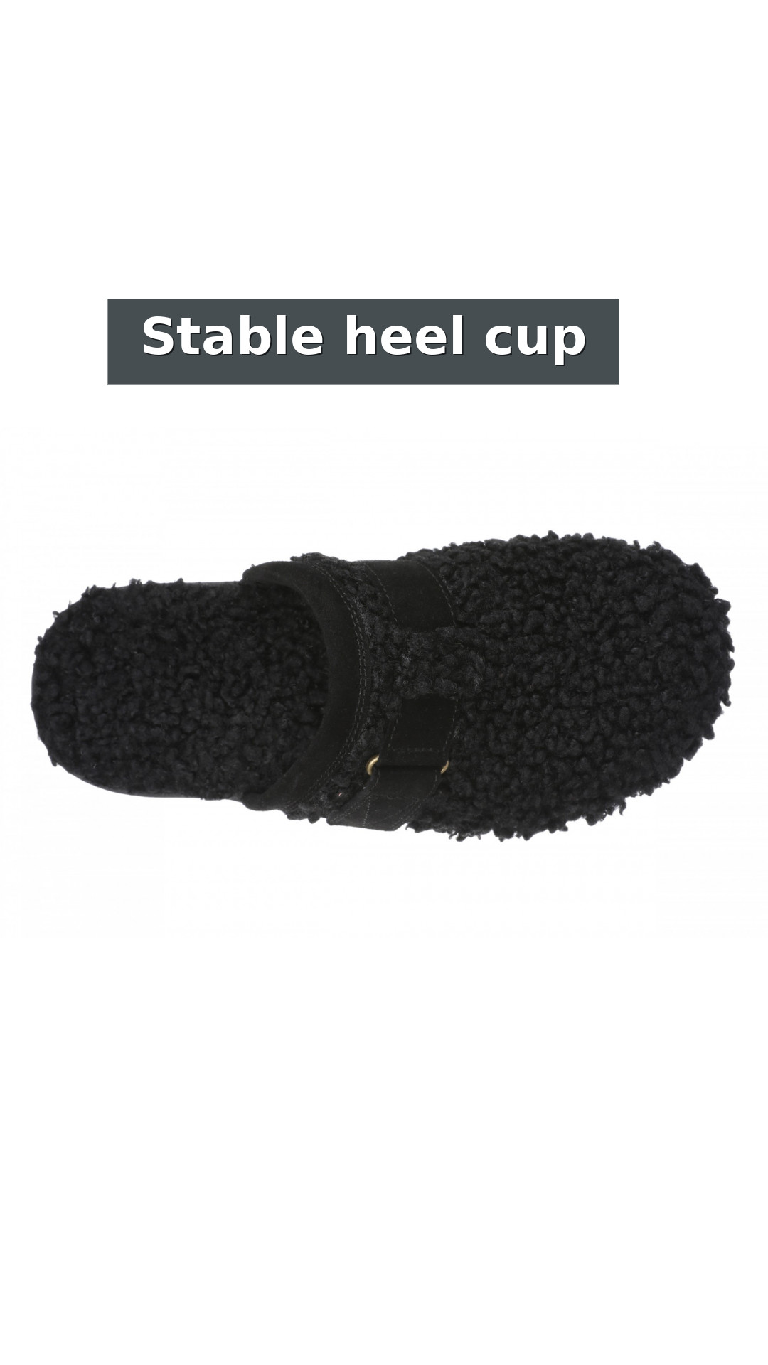 Vionic Izzy Women's Comfortable Orthotic Arch Support Mule Slipper style detail 5: Stable heel cup