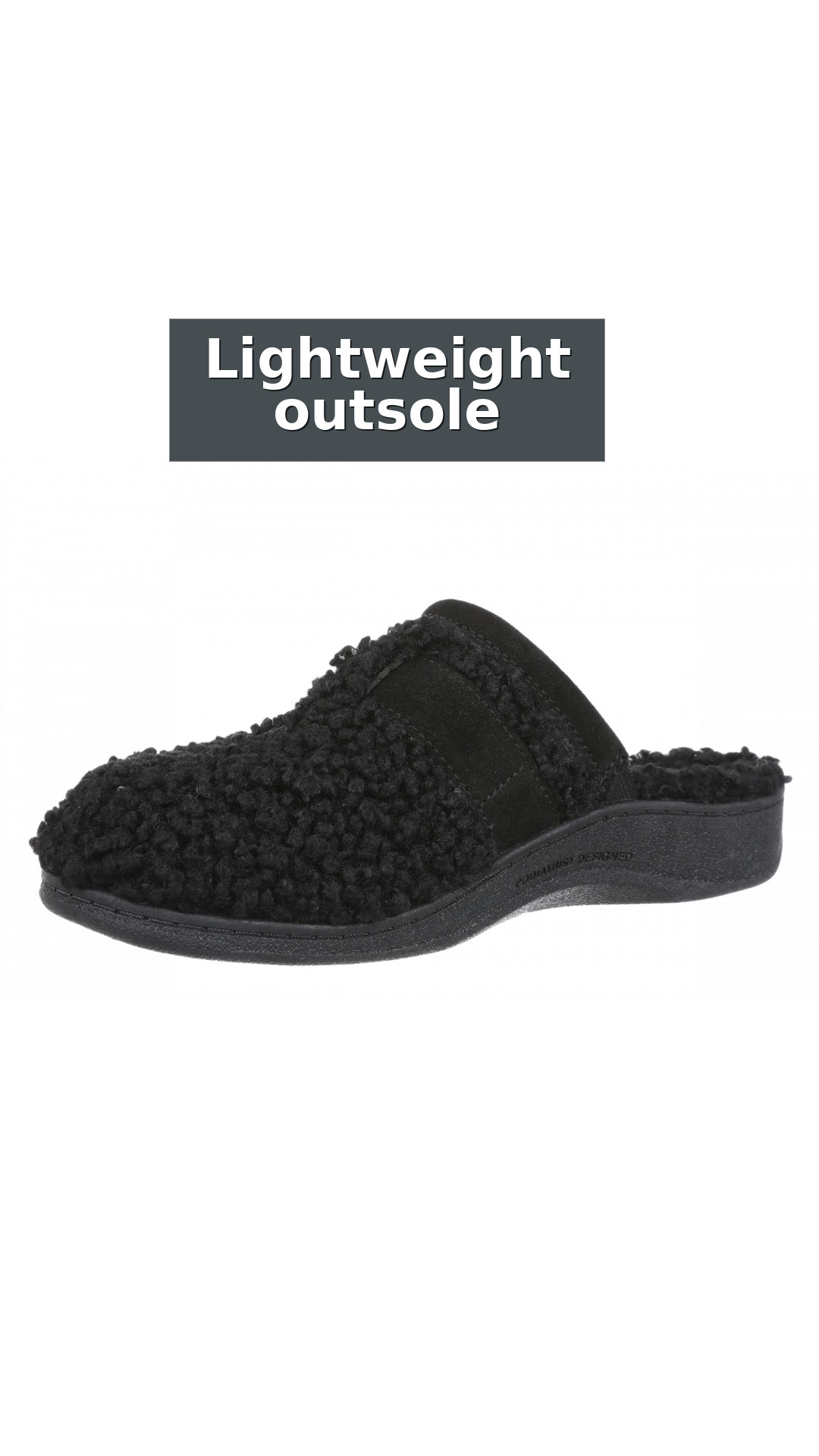 Vionic Izzy Women's Comfortable Orthotic Arch Support Mule Slipper style detail 6: Lightweight outsole