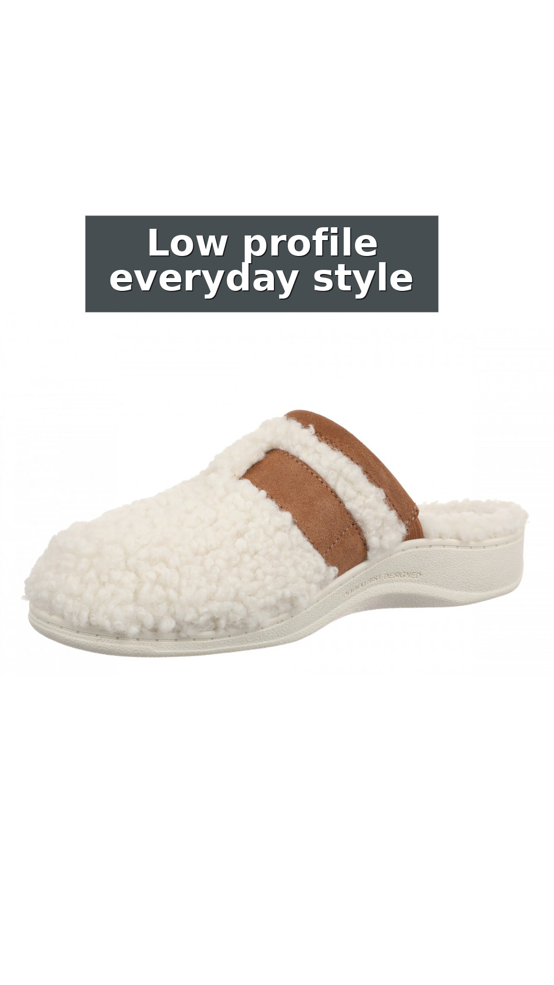 Vionic Izzy Women's Comfortable Orthotic Arch Support Mule Slipper style detail 9: Low profile everyday style