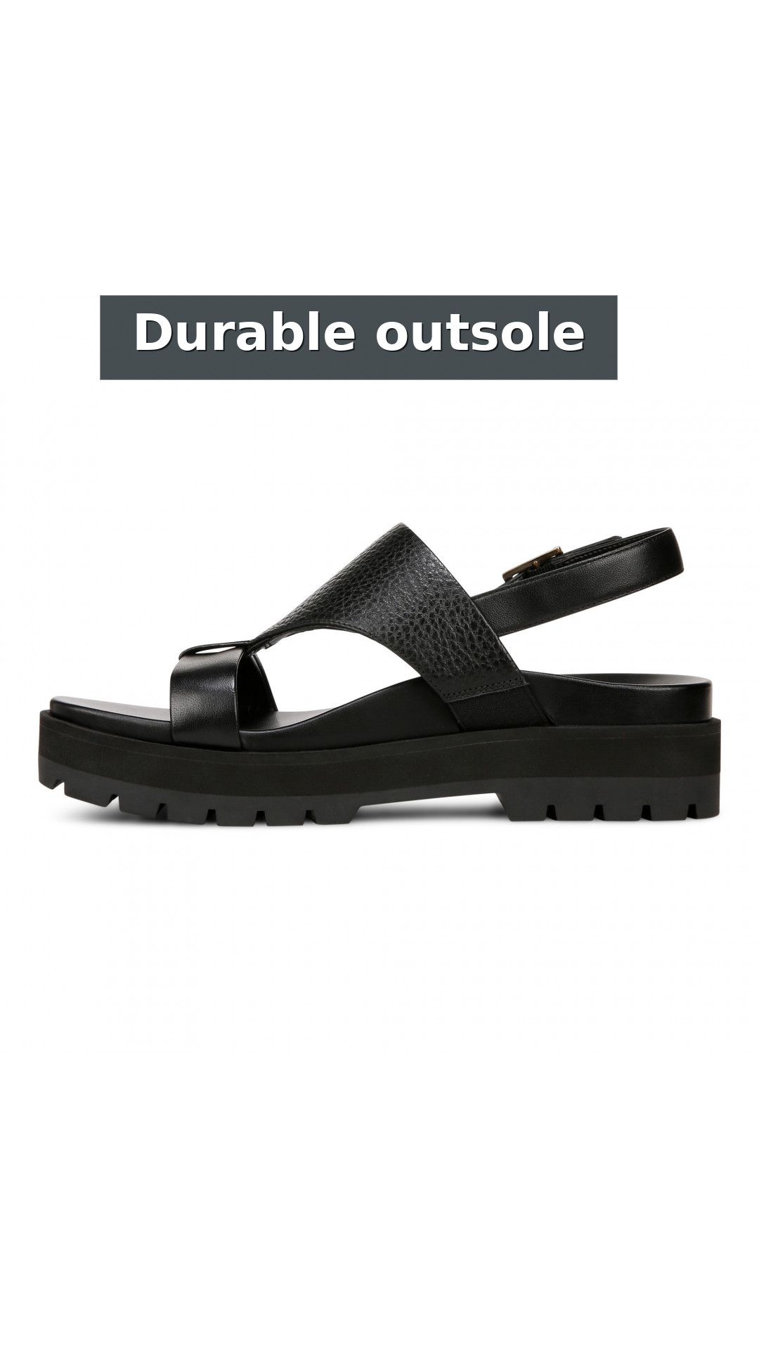 Vionic Alondra Lug Women's T-Strap Comfort Sandal style detail 8: Durable outsole