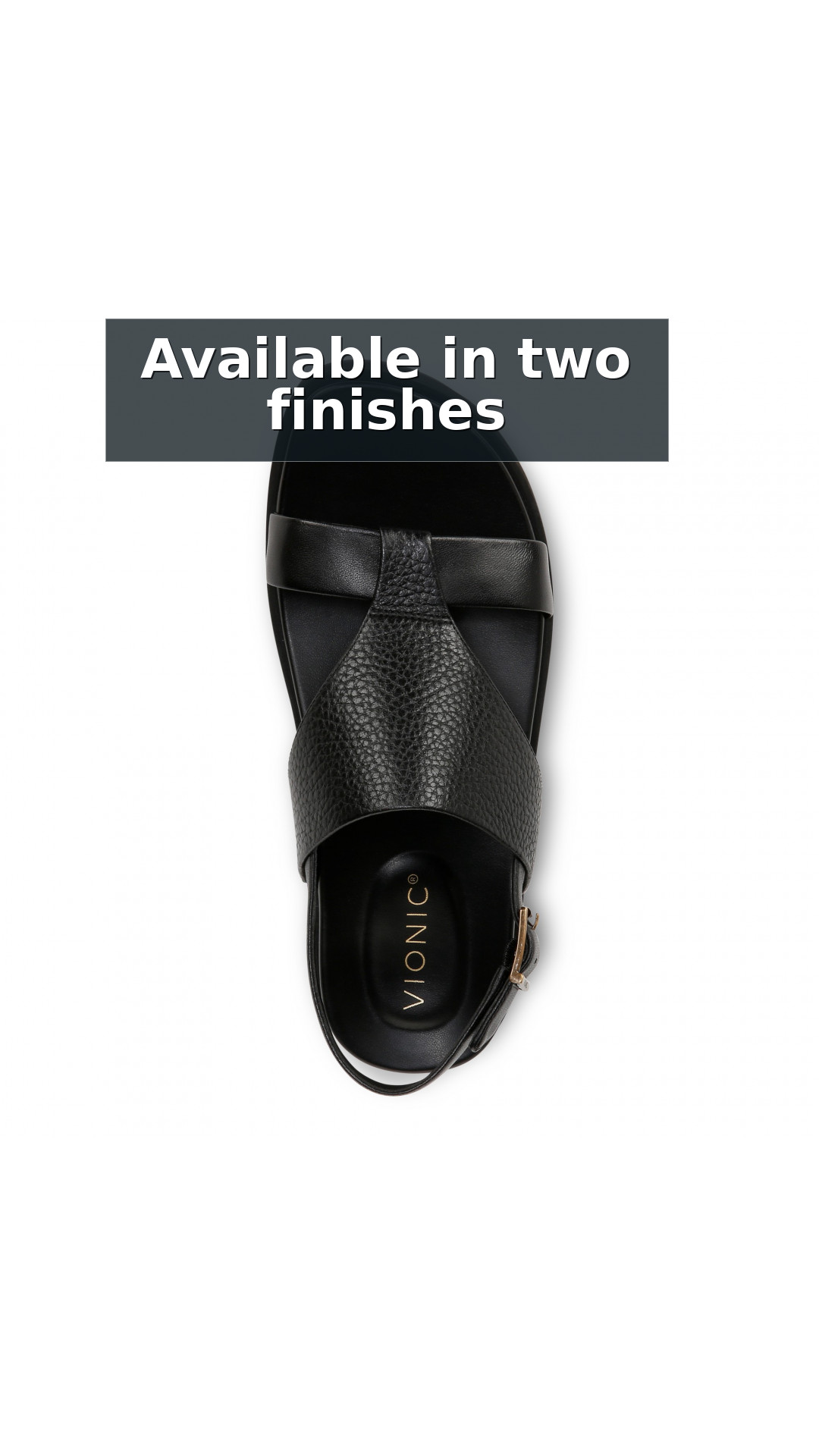 Vionic Alondra Lug Women's T-Strap Comfort Sandal style detail 10: Available in two finishes