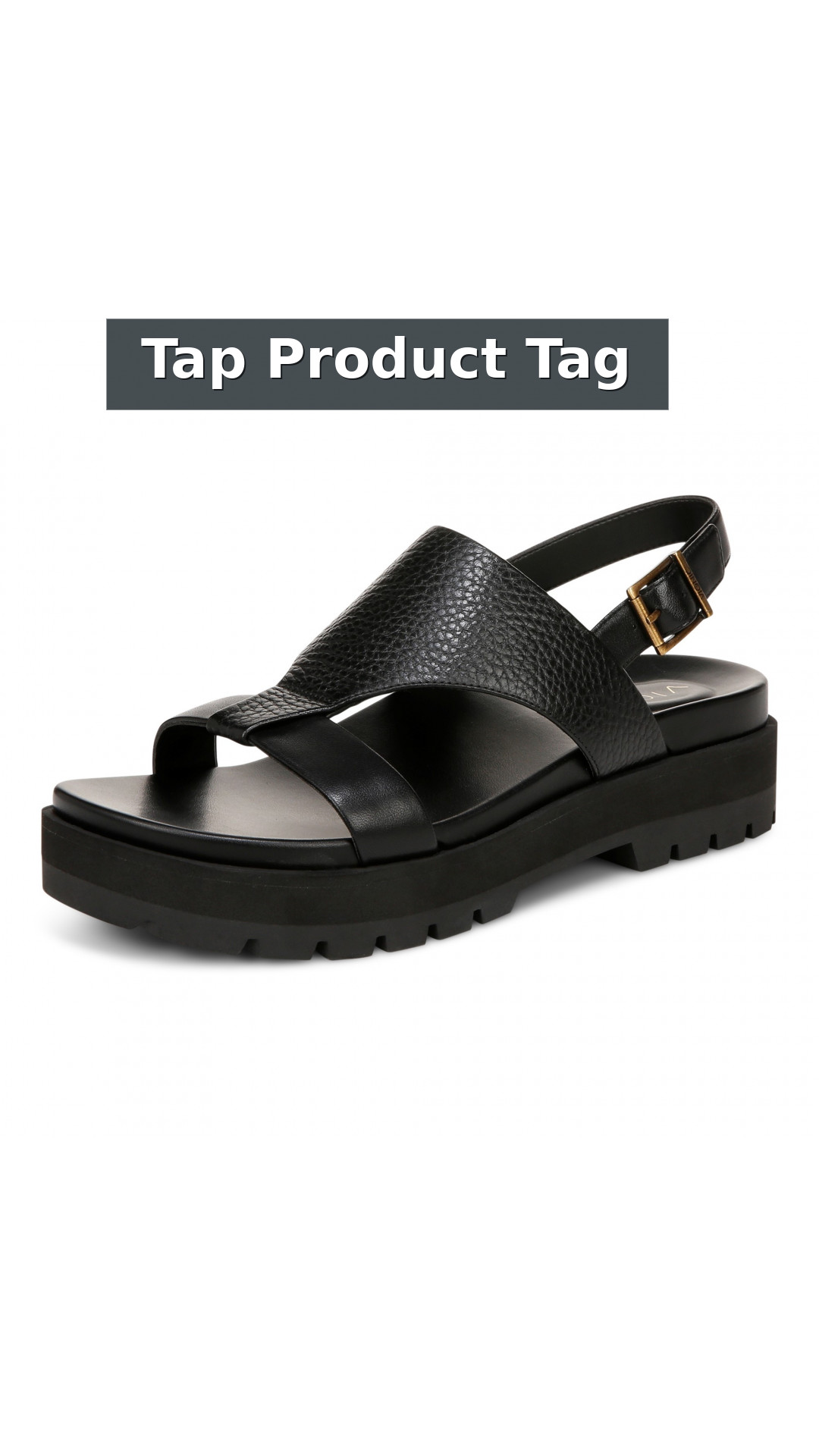 Vionic Alondra Lug Women's T-Strap Comfort Sandal style detail 12: Tap Product Tag