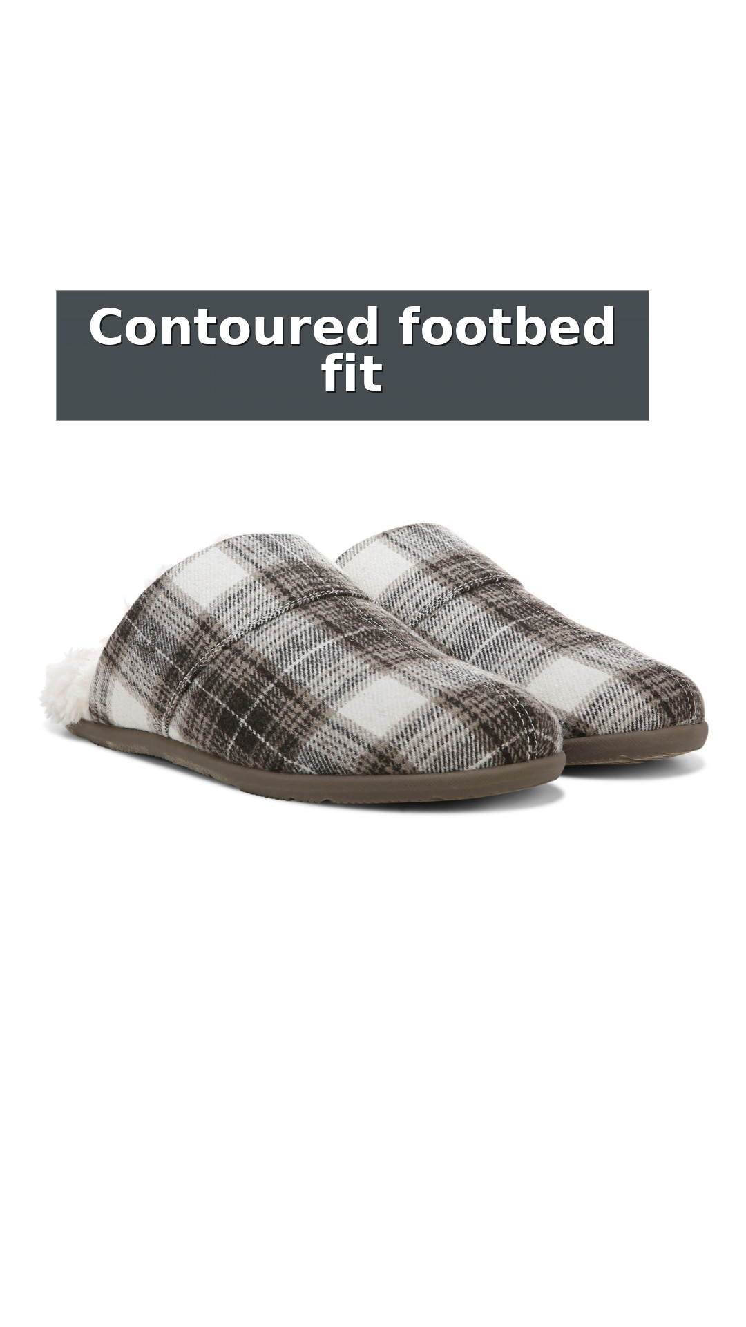 Vionic Alfons Men's Orthotic Comfort Slipper style detail 3: Contoured footbed fit