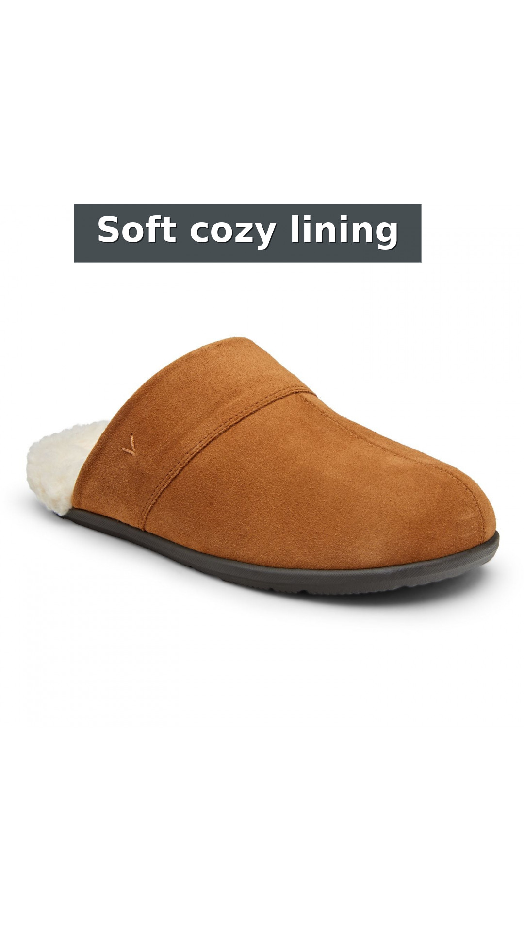 Vionic Alfons Men's Orthotic Comfort Slipper style detail 5: Soft cozy lining