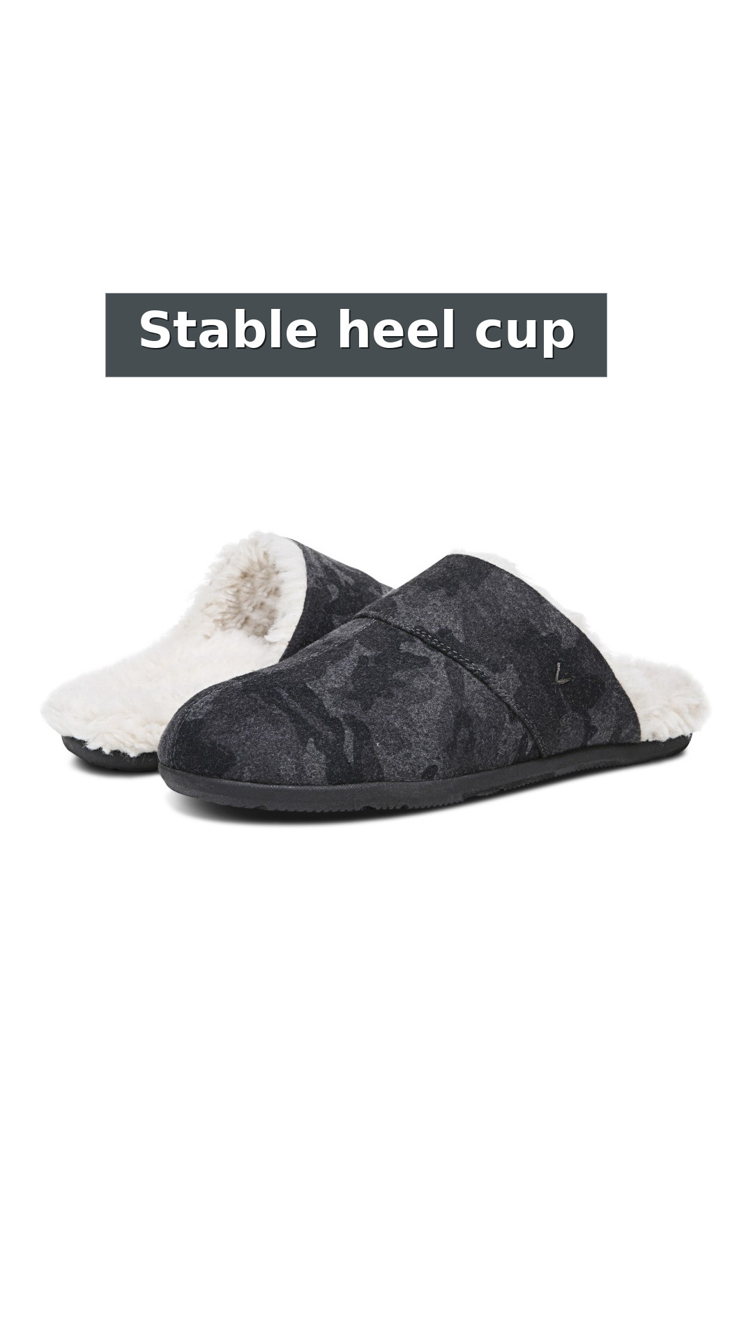 Vionic Alfons Men's Orthotic Comfort Slipper style detail 6: Stable heel cup