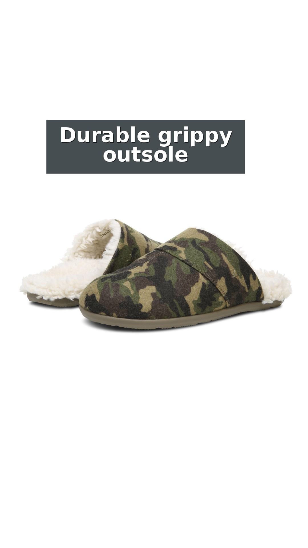 Vionic Alfons Men's Orthotic Comfort Slipper style detail 7: Durable grippy outsole