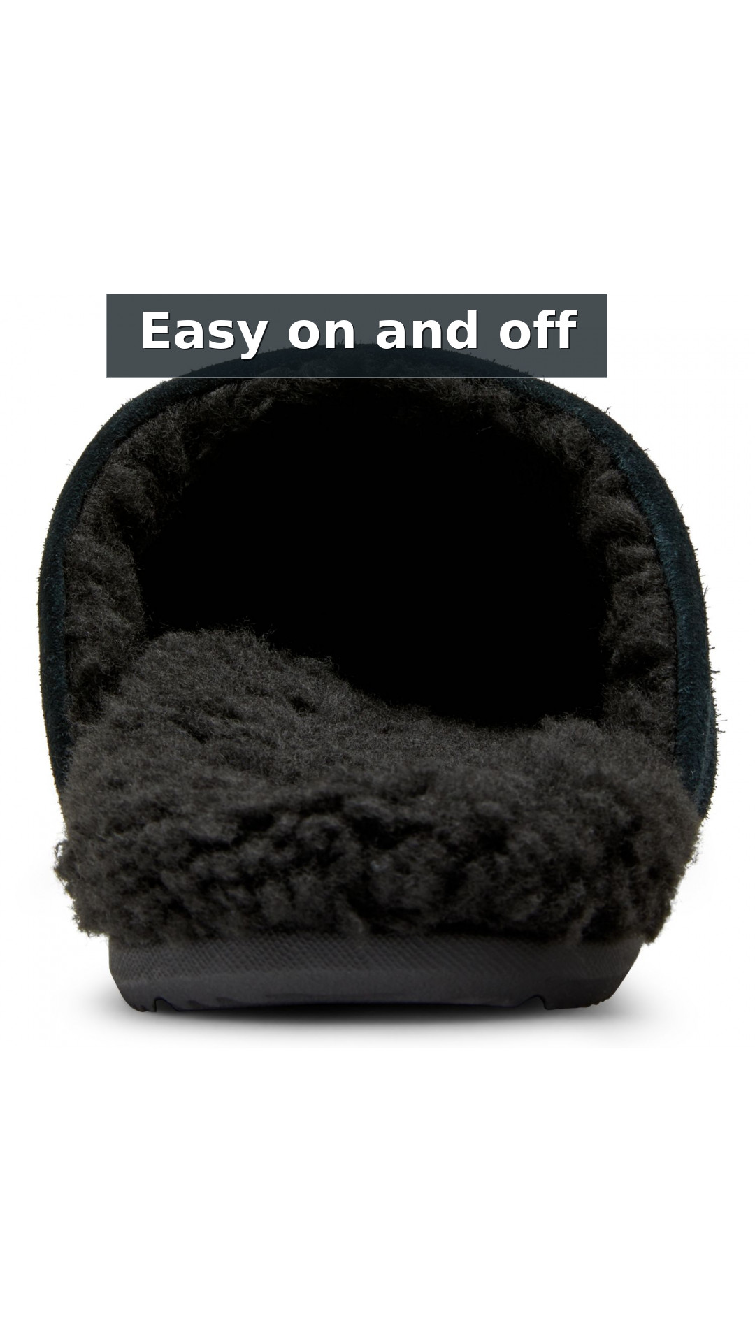 Vionic Alfons Men's Orthotic Comfort Slipper style detail 8: Easy on and off