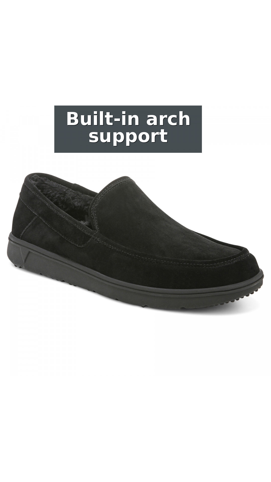 Vionic Gustavo Men's Orthotic Slipper with Removable Insoles style detail 2: Built-in arch support