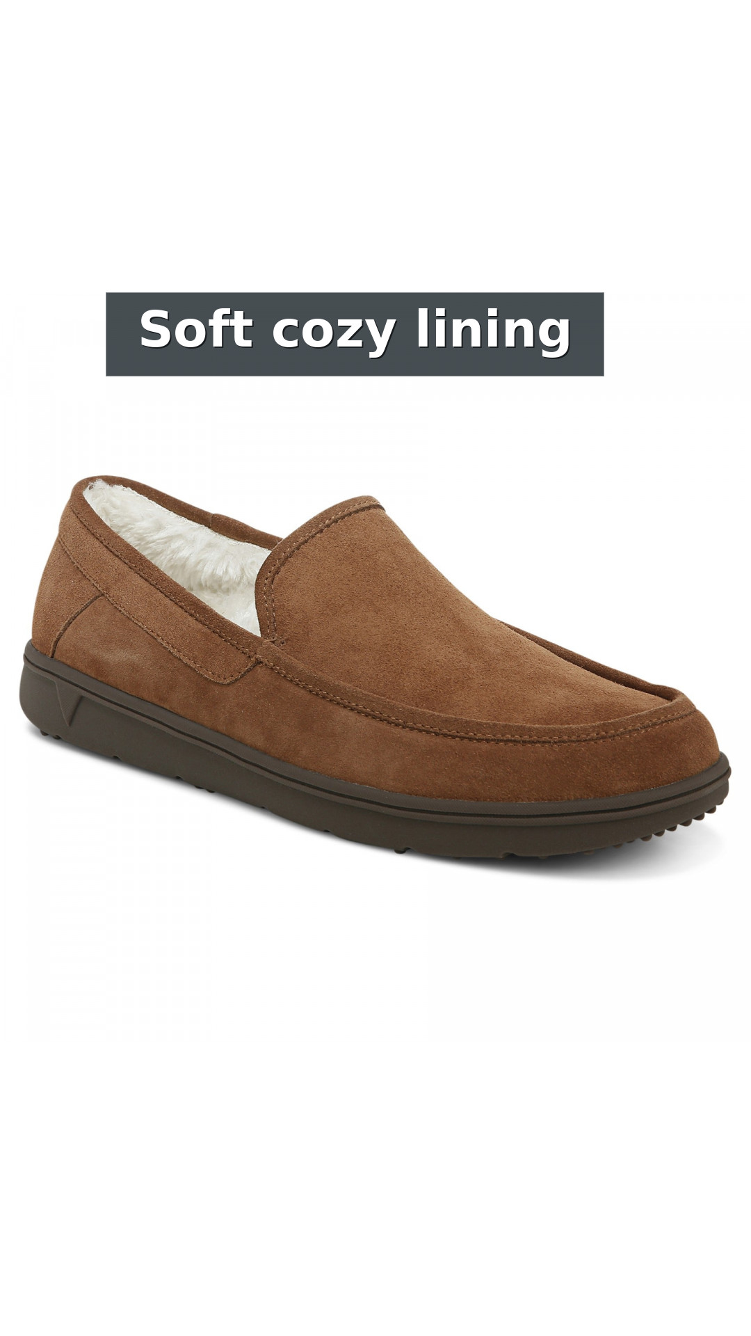 Vionic Gustavo Men's Orthotic Slipper with Removable Insoles style detail 4: Soft cozy lining