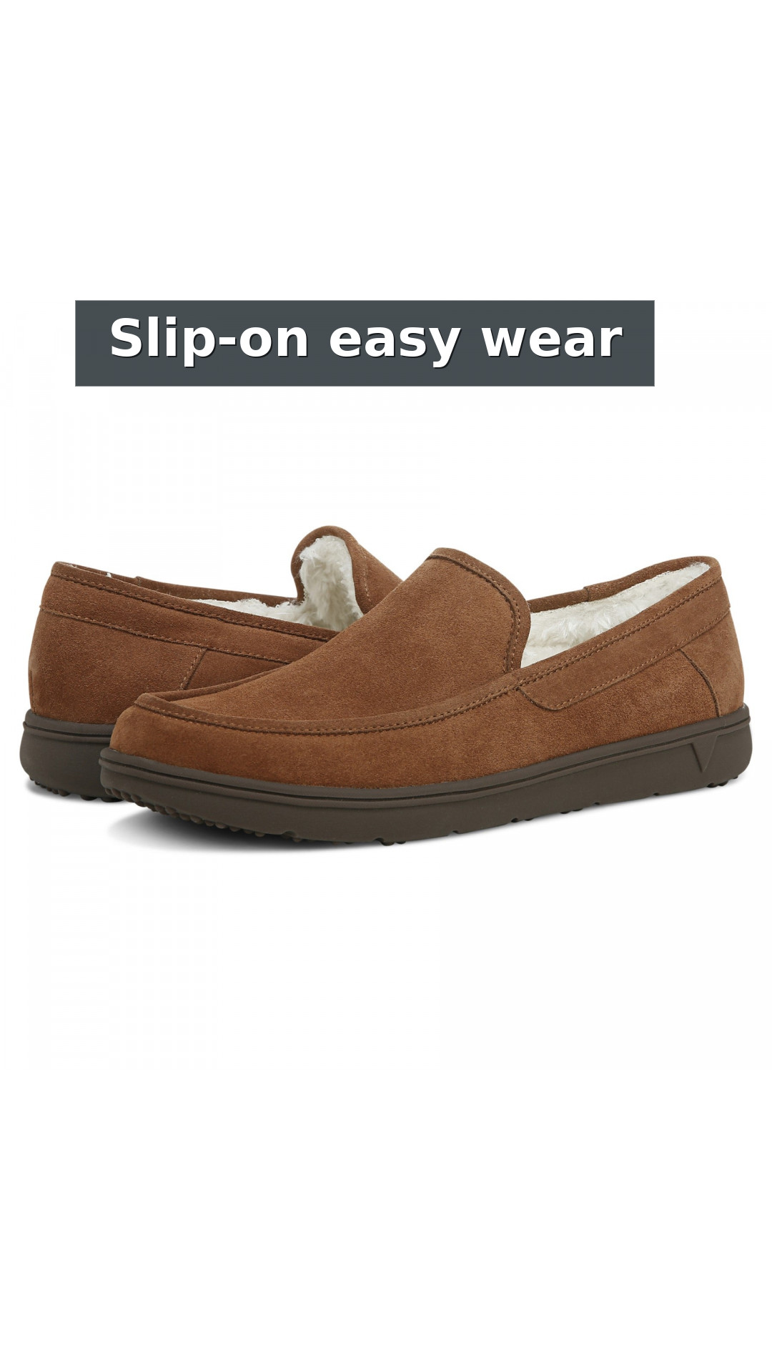 Vionic Gustavo Men's Orthotic Slipper with Removable Insoles style detail 5: Slip-on easy wear