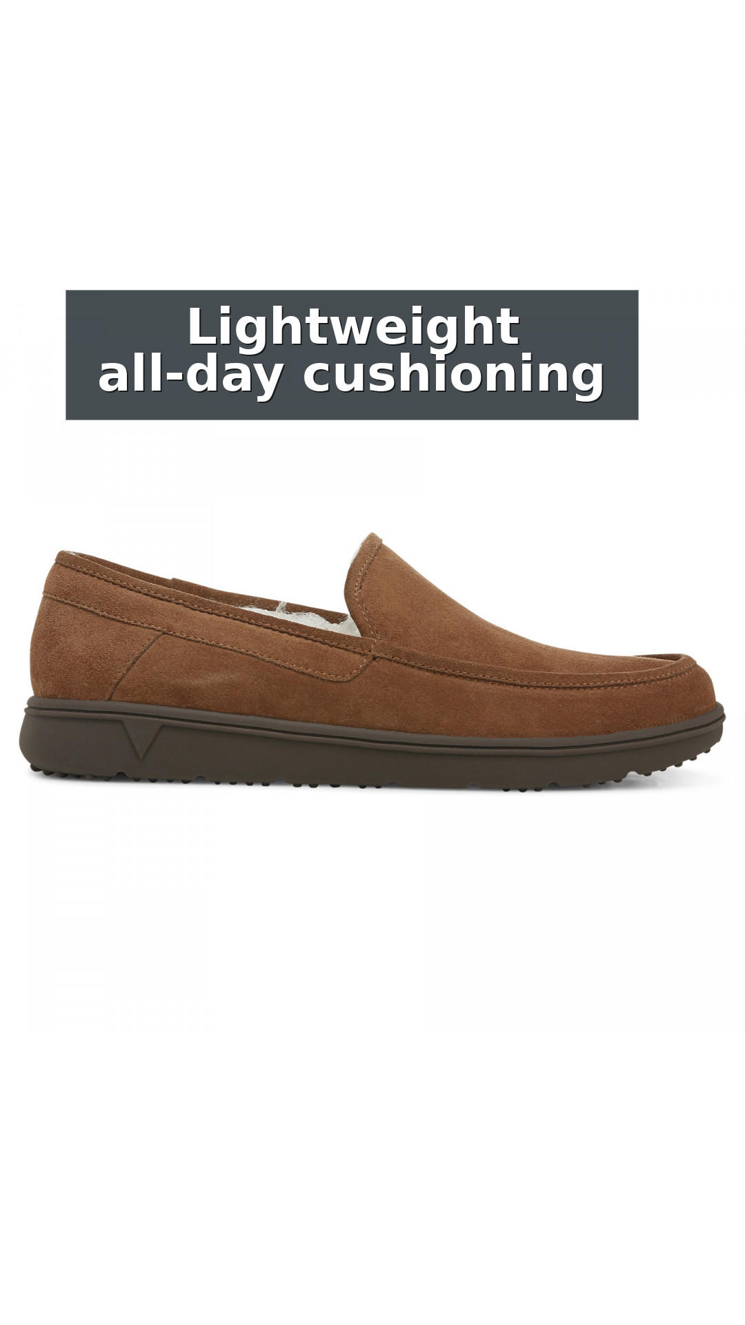 Vionic Gustavo Men's Orthotic Slipper with Removable Insoles style detail 9: Lightweight all-day cushioning