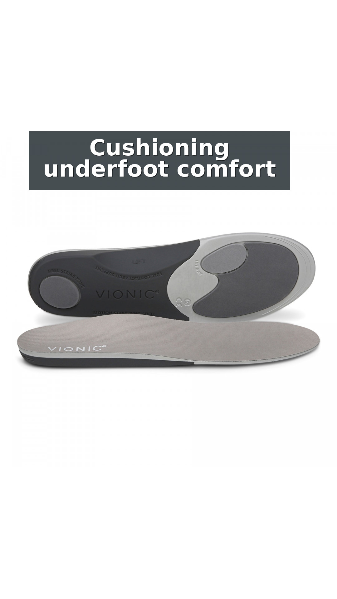 Vionic Active Orthotic Insoles - Trim-to-Fit Unisex Support style detail 5: Cushioning underfoot comfort