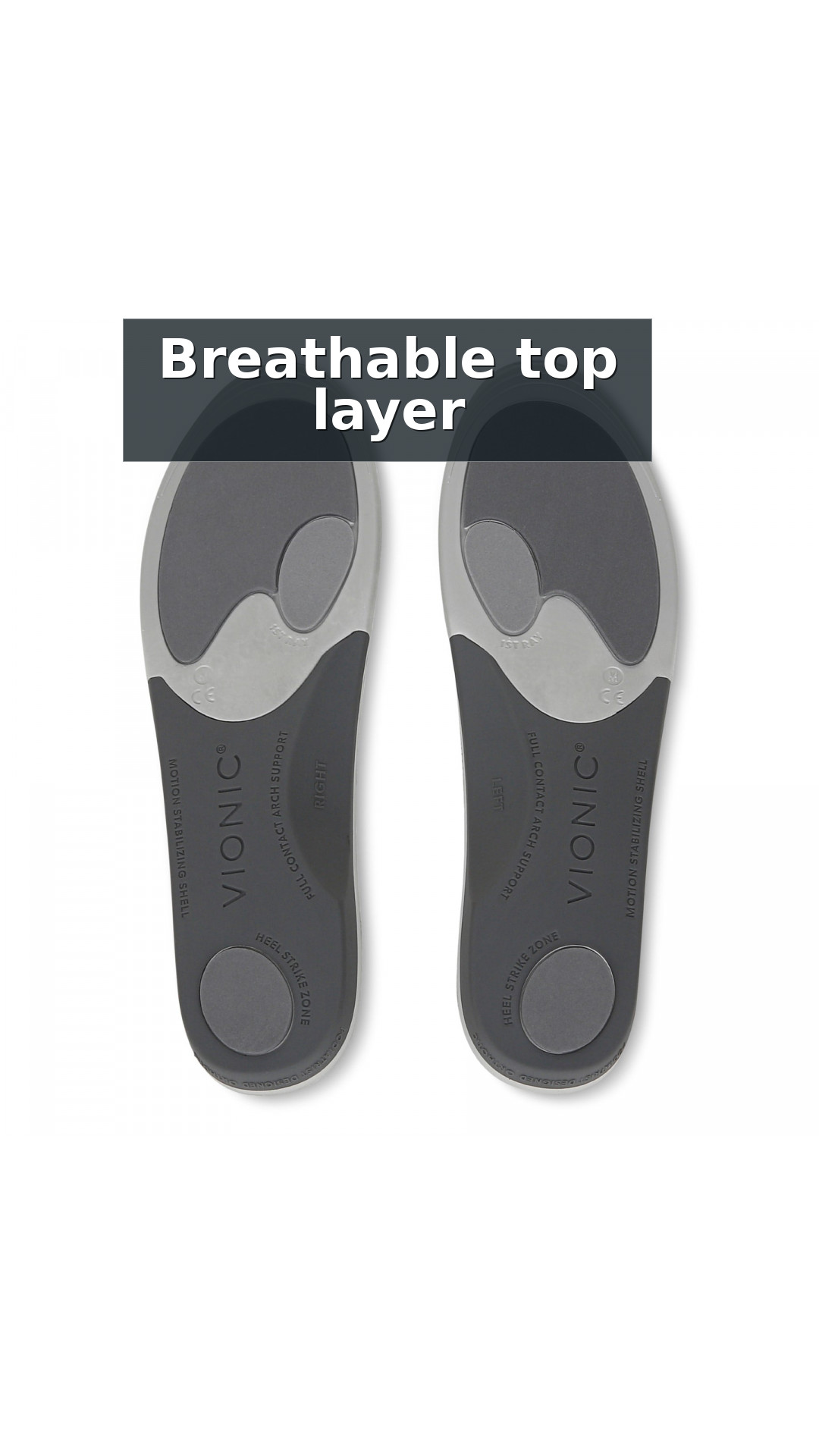 Vionic Active Orthotic Insoles - Trim-to-Fit Unisex Support style detail 7: Breathable top layer