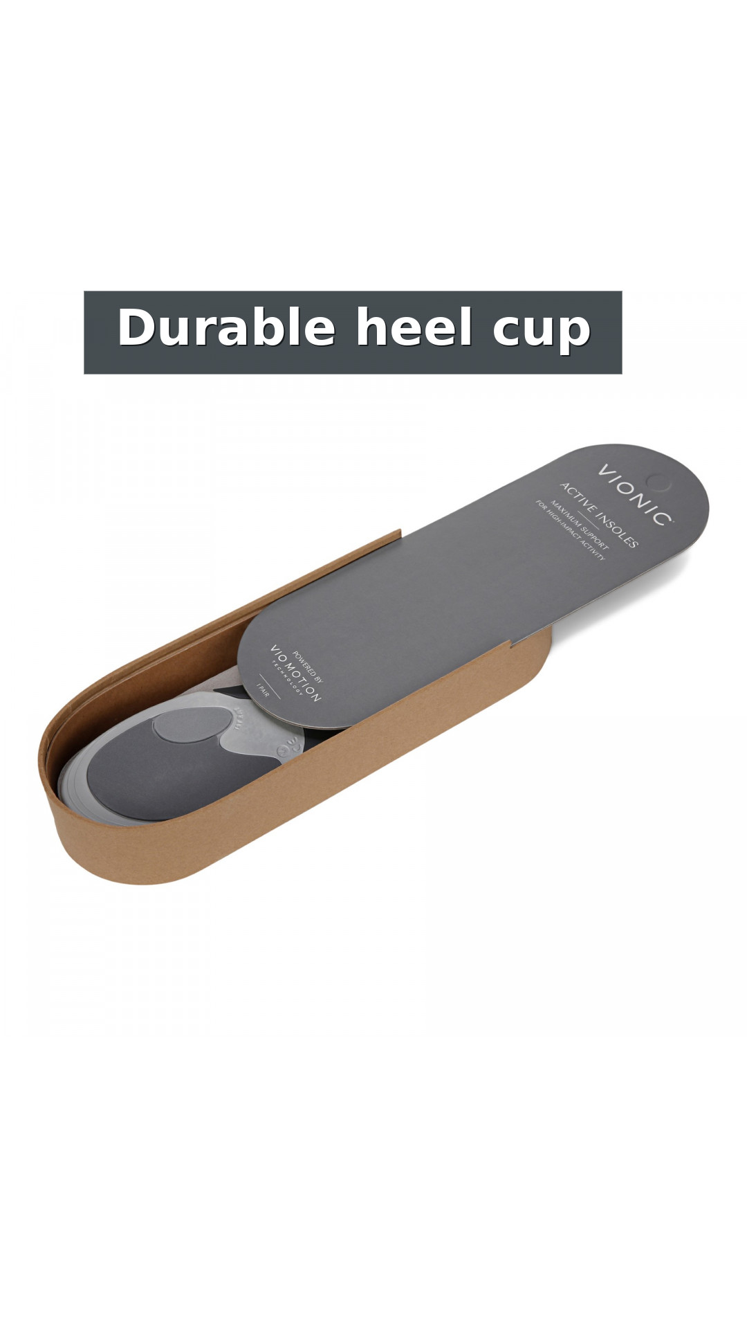 Vionic Active Orthotic Insoles - Trim-to-Fit Unisex Support style detail 9: Durable heel cup