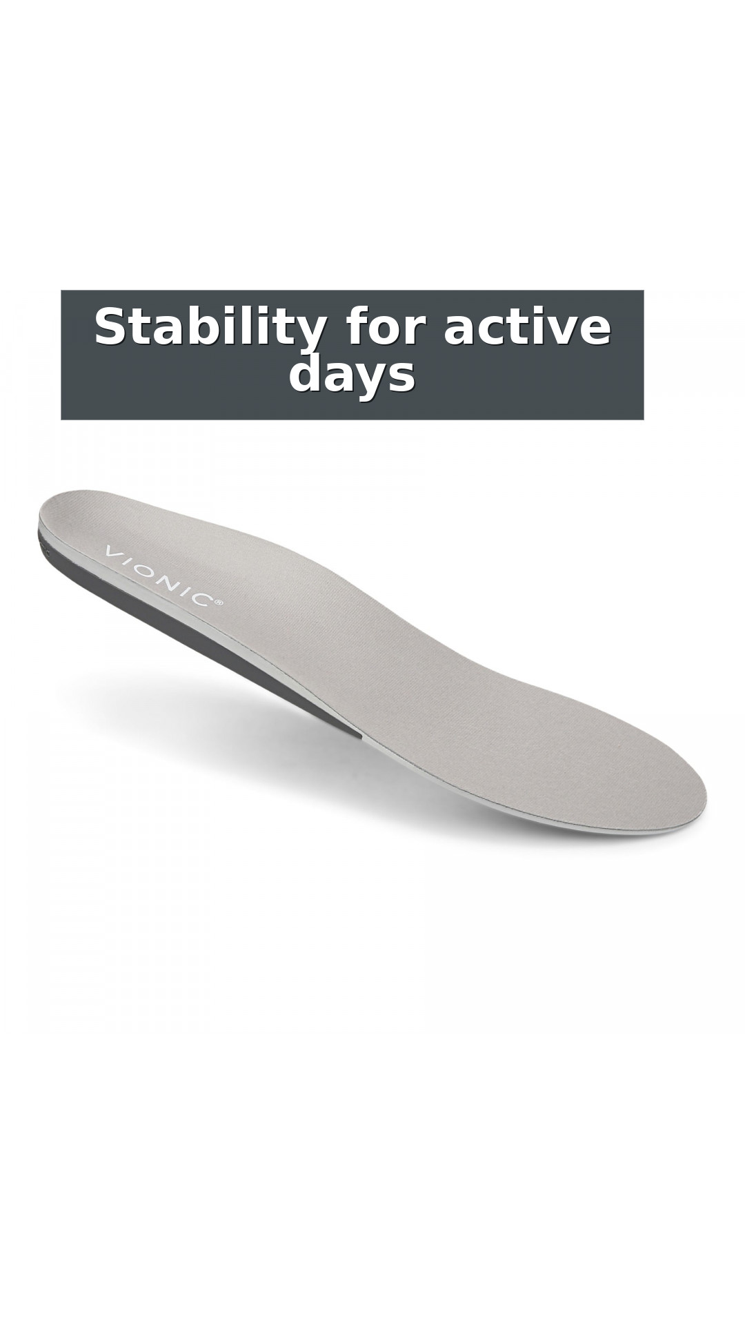 Vionic Active Orthotic Insoles - Trim-to-Fit Unisex Support style detail 10: Stability for active days