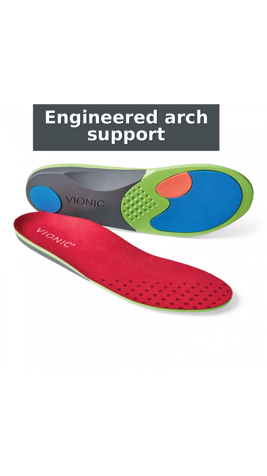 Vionic Active Men's Full Length Orthotic Insoles style detail 2: Engineered arch support