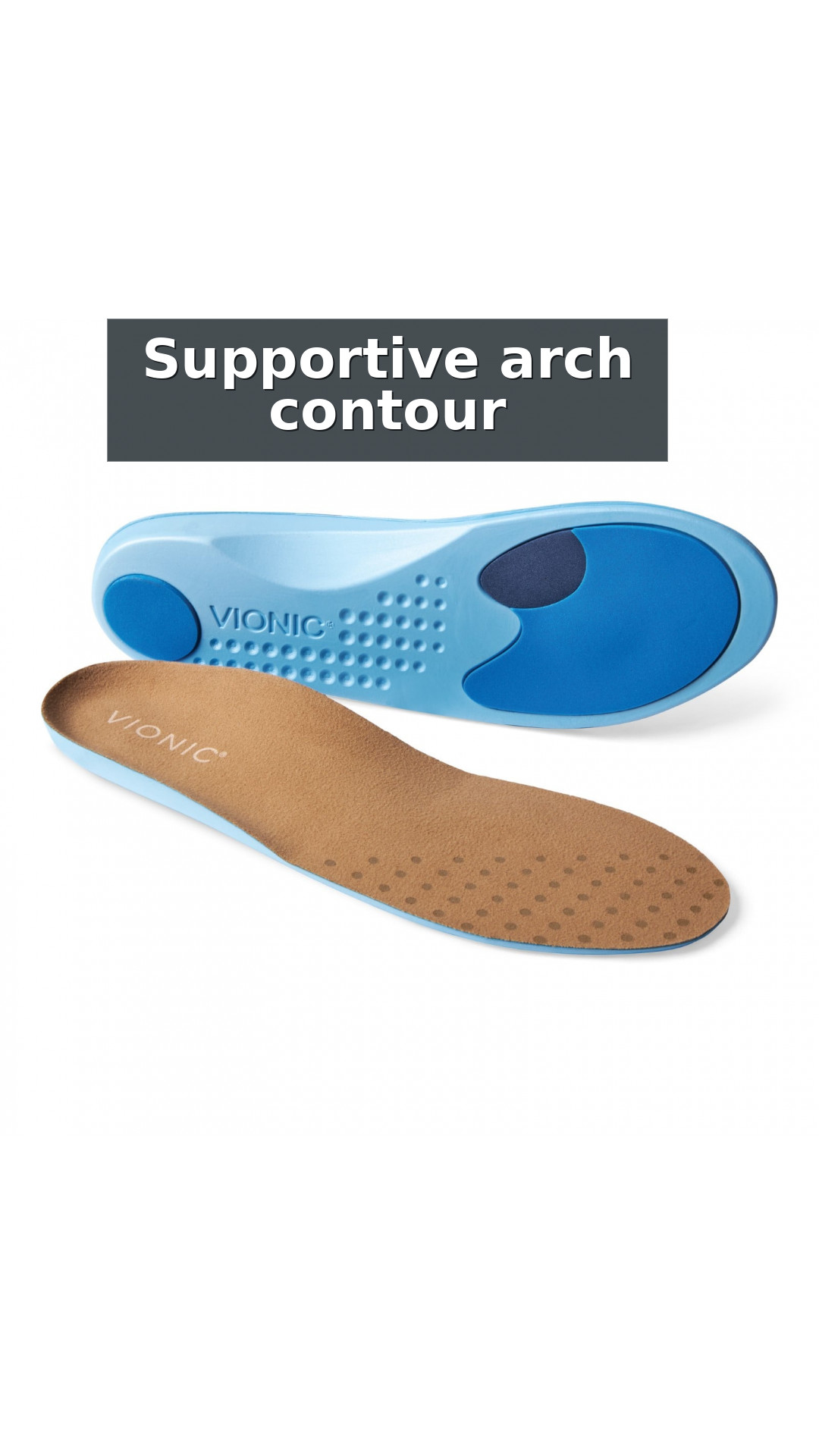 Vionic Relief Men's Full Length Orthotic Insoles style detail 2: Supportive arch contour