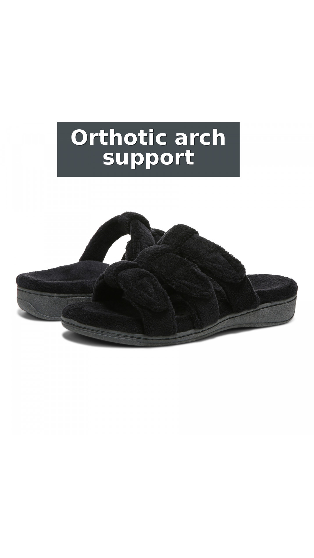 Vionic Adjustable Open-Toe Slipper with Orthotic Arch Support - Indulge Snooze style detail 3: Orthotic arch support