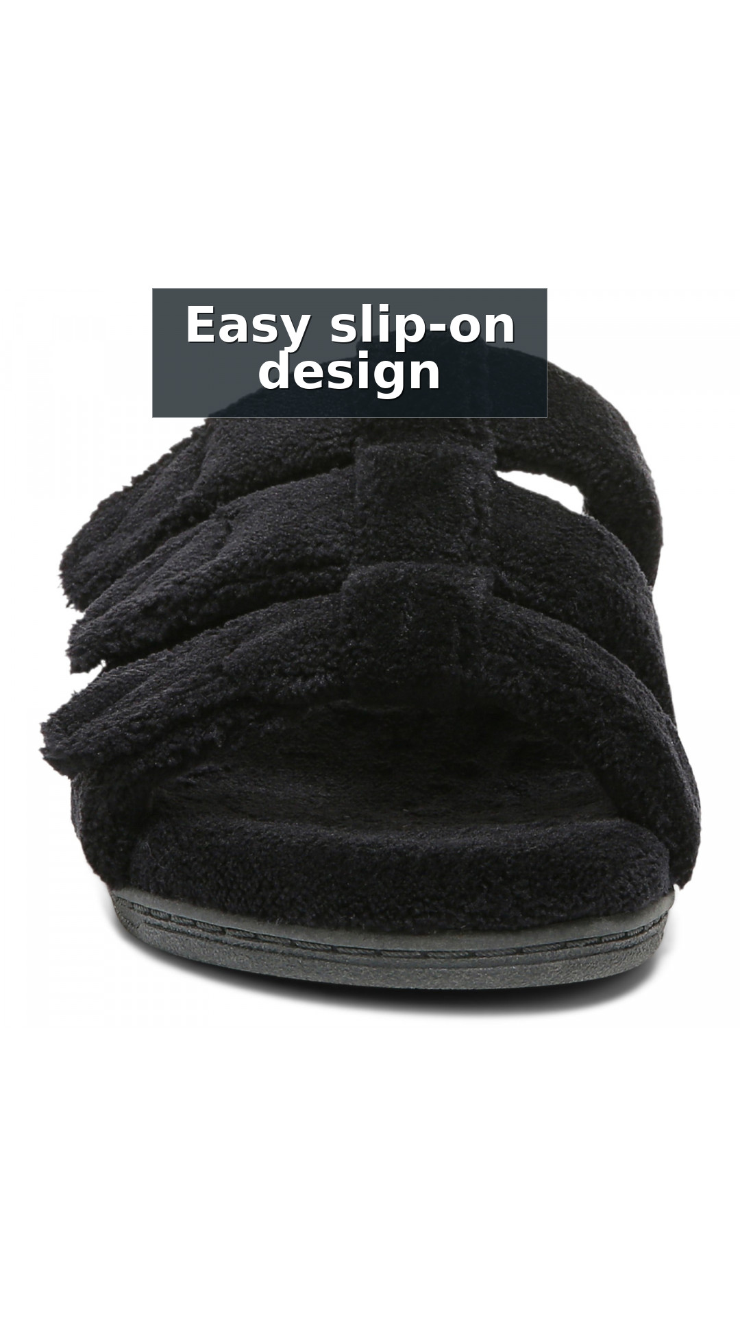 Vionic Adjustable Open-Toe Slipper with Orthotic Arch Support - Indulge Snooze style detail 8: Easy slip-on design