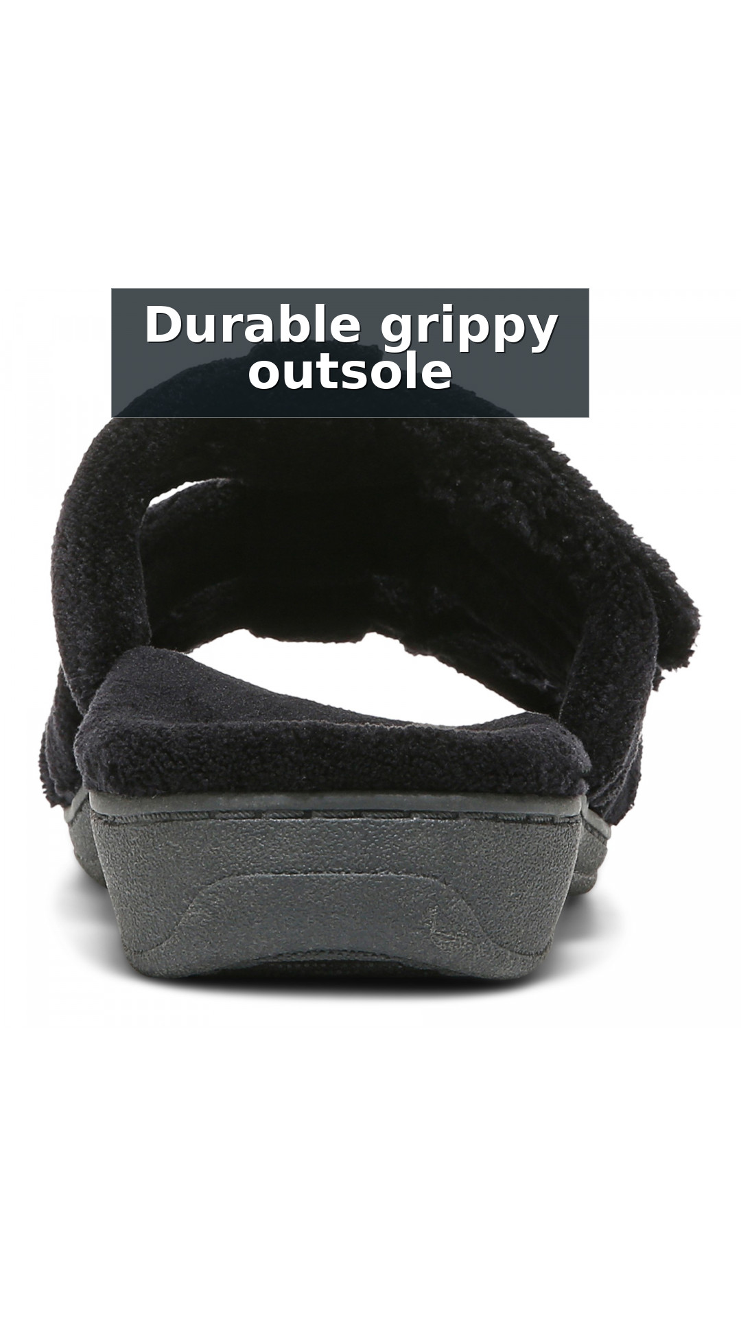 Vionic Adjustable Open-Toe Slipper with Orthotic Arch Support - Indulge Snooze style detail 10: Durable grippy outsole