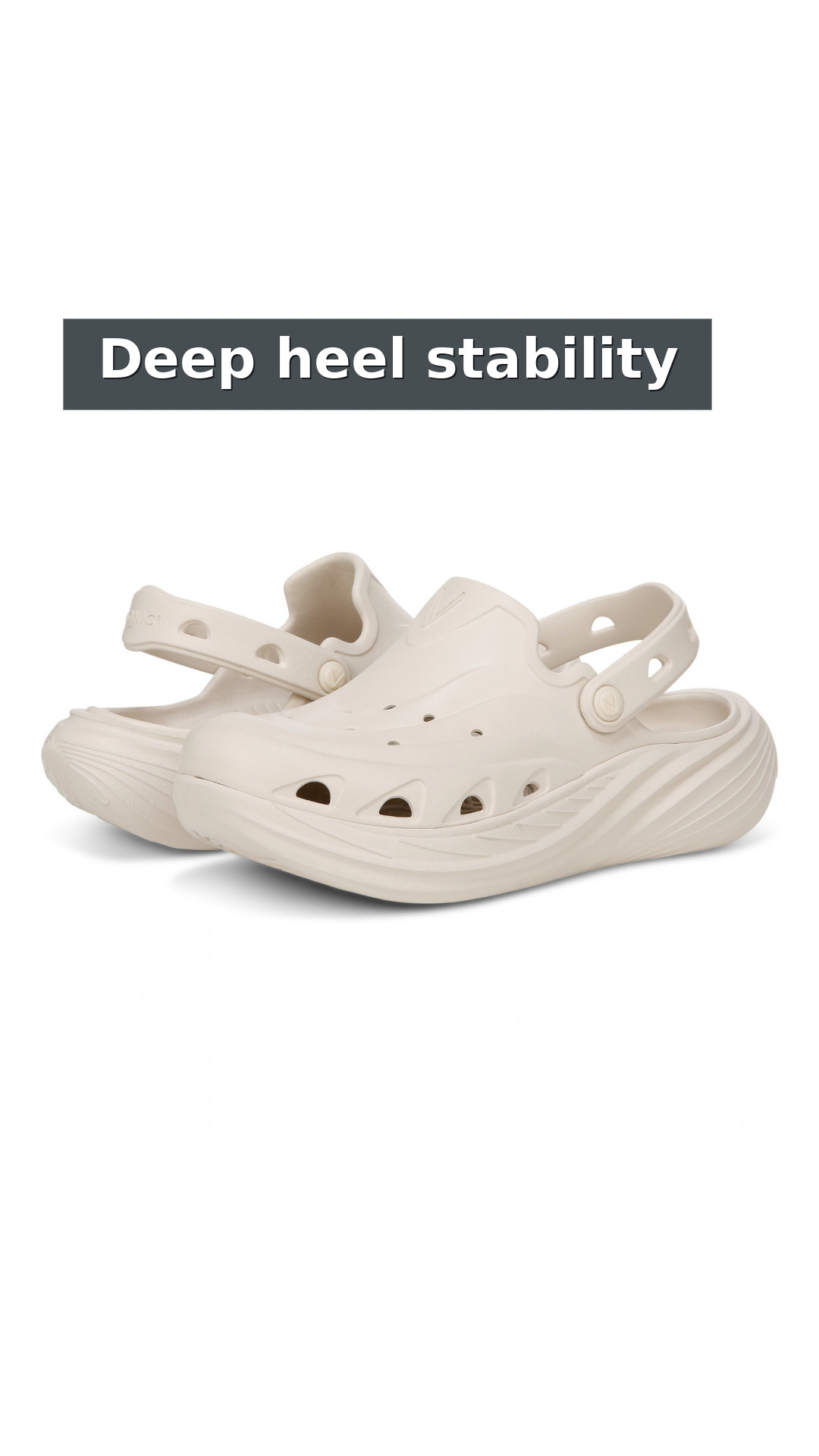 Vionic Wave RX Unisex Slip-on Supportive Cushioned Comfort Clog style detail 5: Deep heel stability