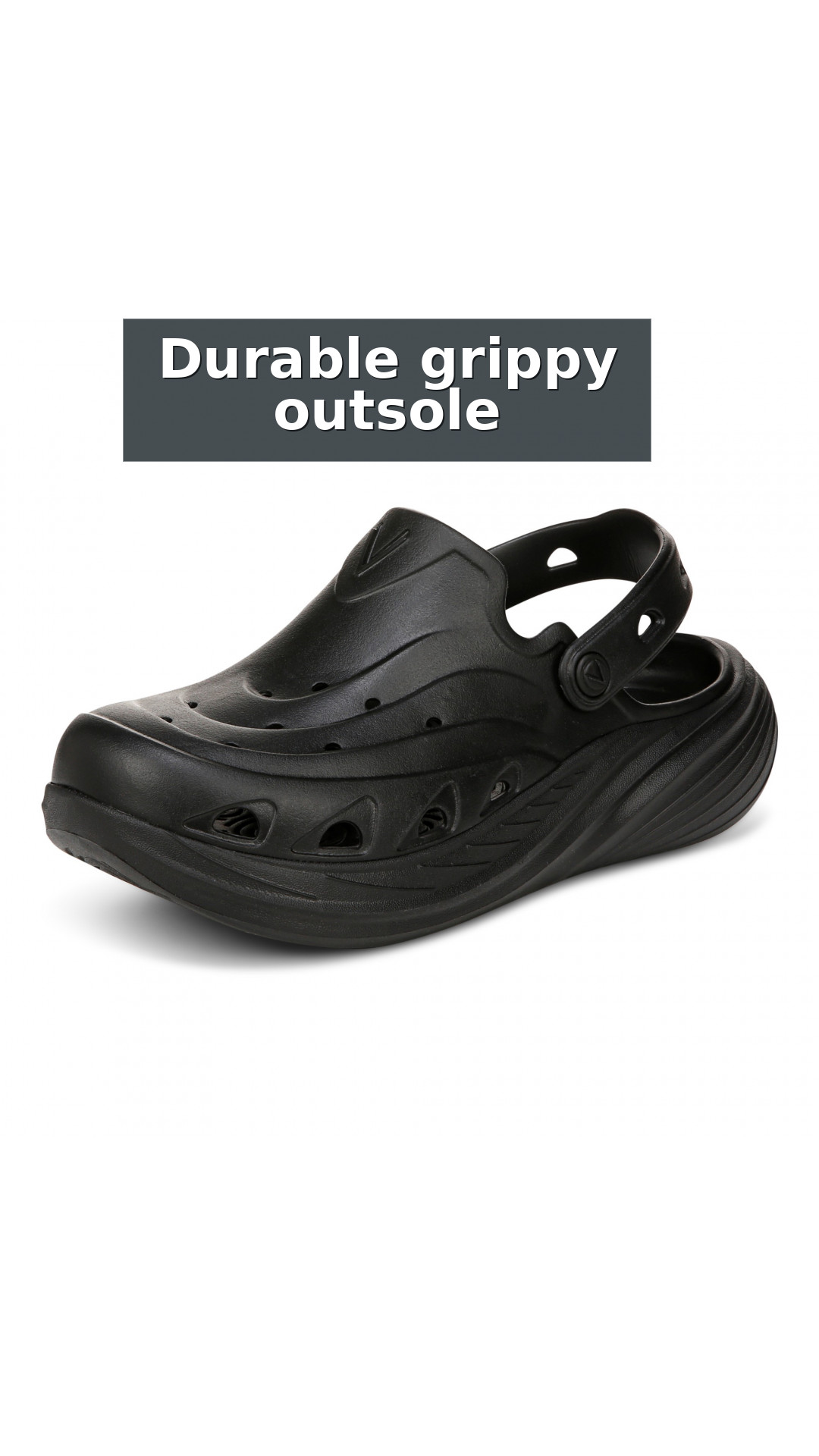 Vionic Wave RX Unisex Slip-on Supportive Cushioned Comfort Clog style detail 7: Durable grippy outsole