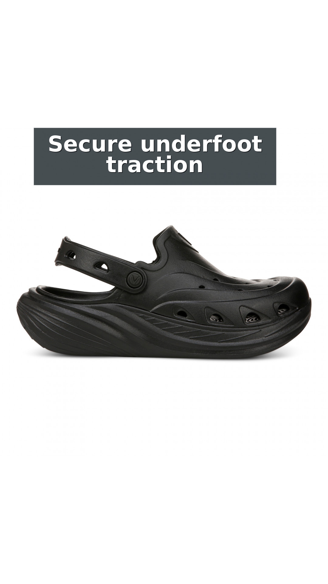 Vionic Wave RX Unisex Slip-on Supportive Cushioned Comfort Clog style detail 8: Secure underfoot traction