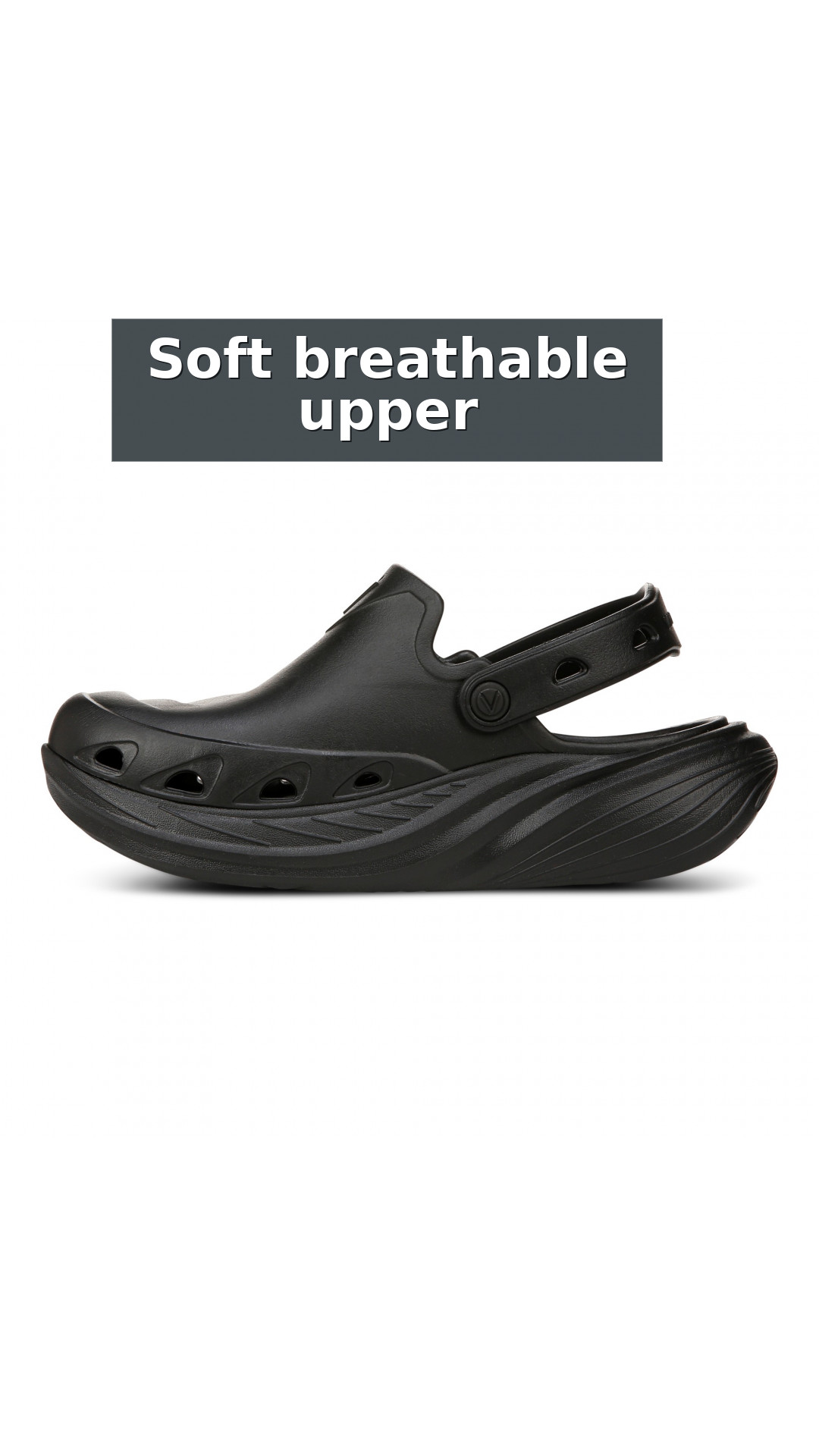 Vionic Wave RX Unisex Slip-on Supportive Cushioned Comfort Clog style detail 10: Soft breathable upper