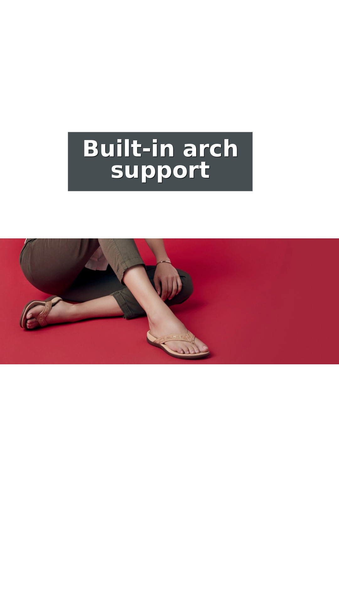 Vionic Tide II - Women's Leather Orthotic Sandals - Orthaheel style detail 4: Built-in arch support