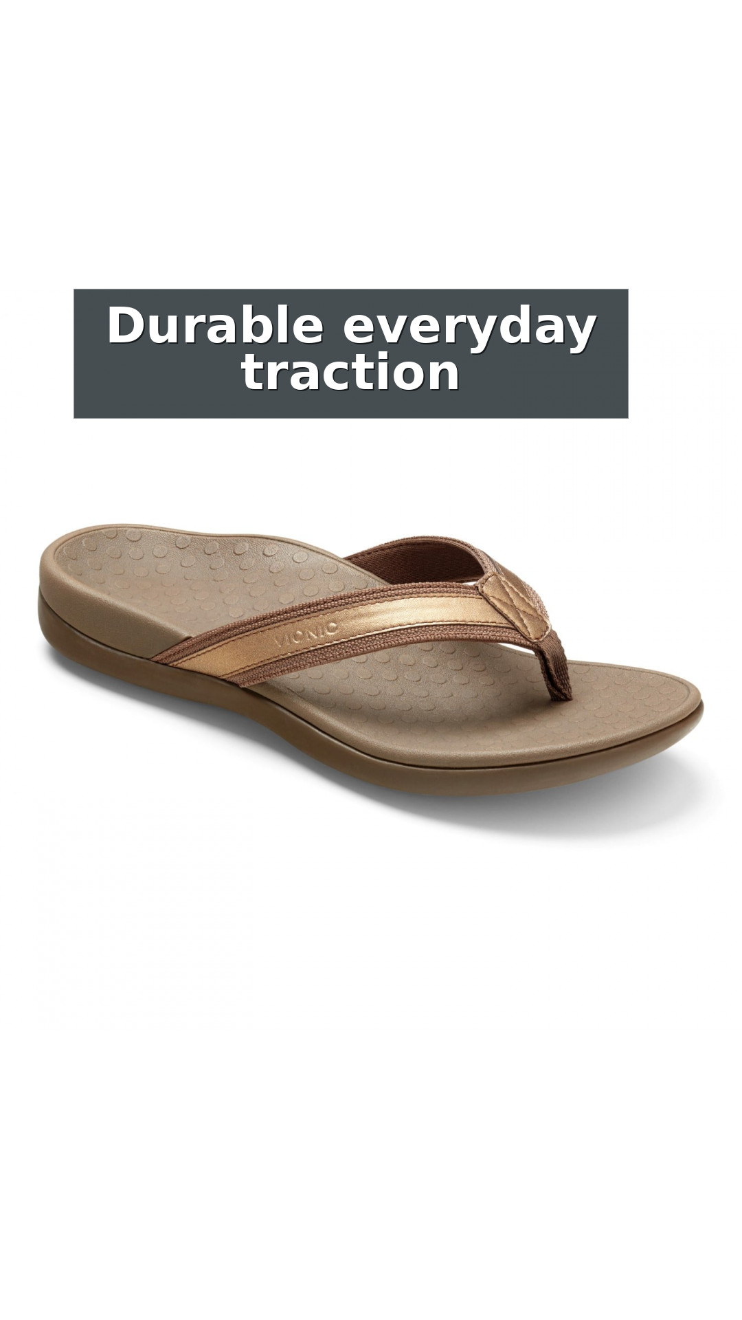 Vionic Tide II - Women's Leather Orthotic Sandals - Orthaheel style detail 9: Durable everyday traction