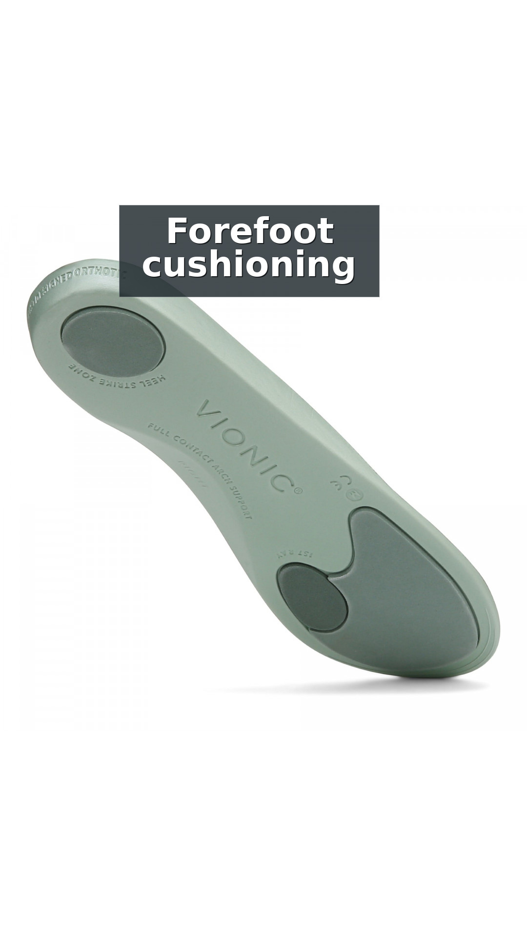 Vionic Relief Full-Length Orthotic Insoles - Unisex Comfort for Everyday style detail 4: Forefoot cushioning