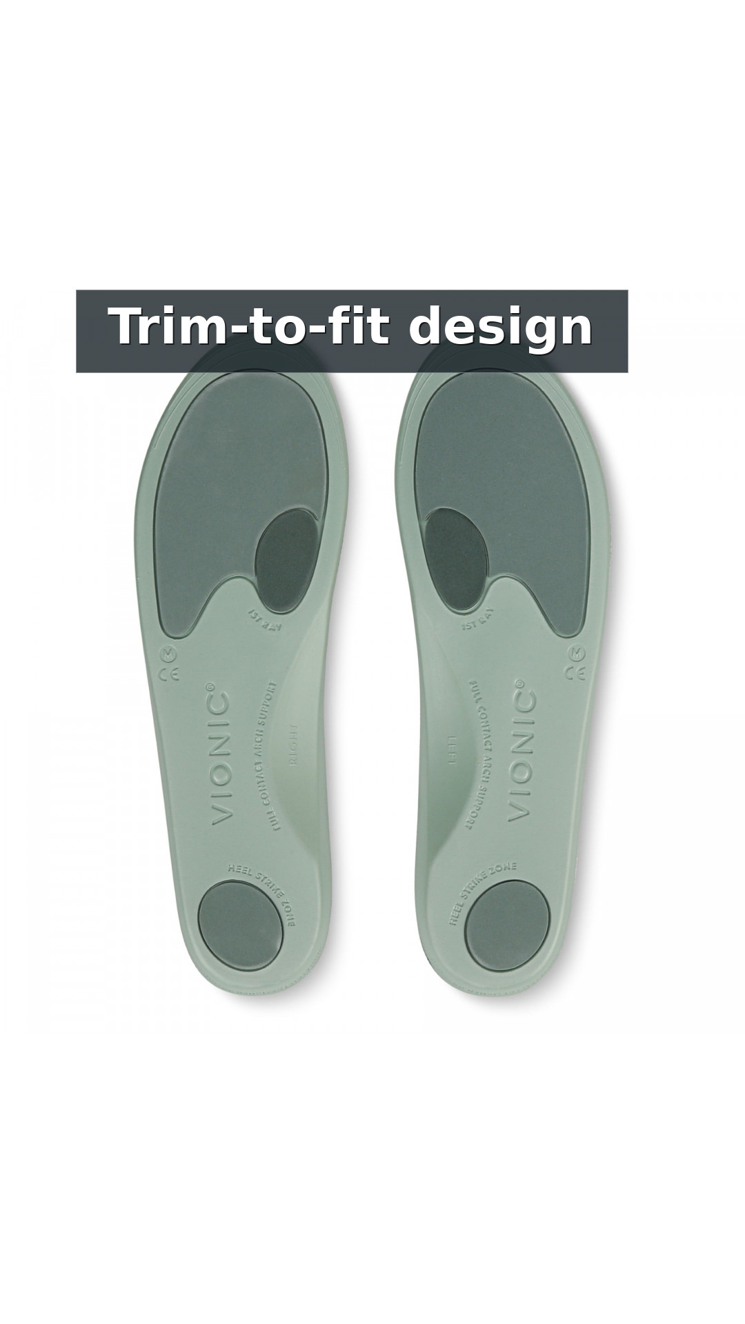 Vionic Relief Full-Length Orthotic Insoles - Unisex Comfort for Everyday style detail 7: Trim-to-fit design