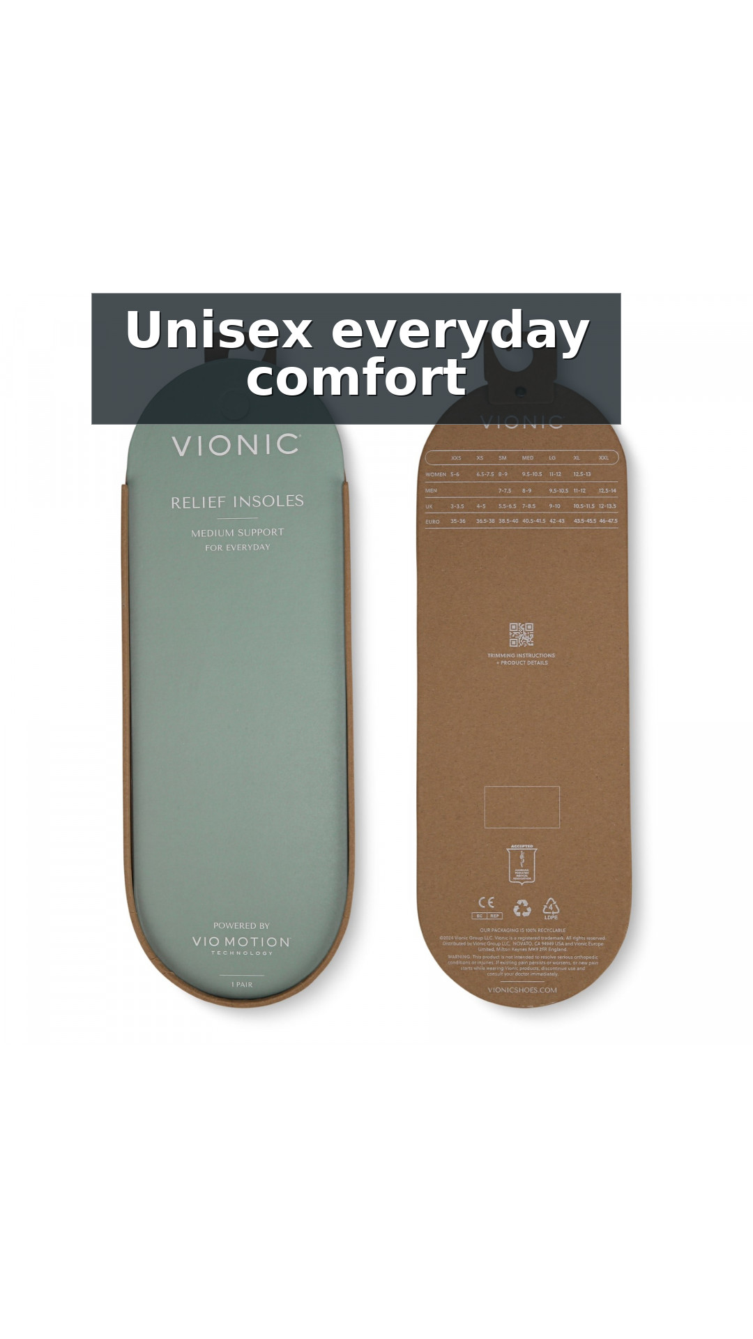 Vionic Relief Full-Length Orthotic Insoles - Unisex Comfort for Everyday style detail 11: Unisex everyday comfort