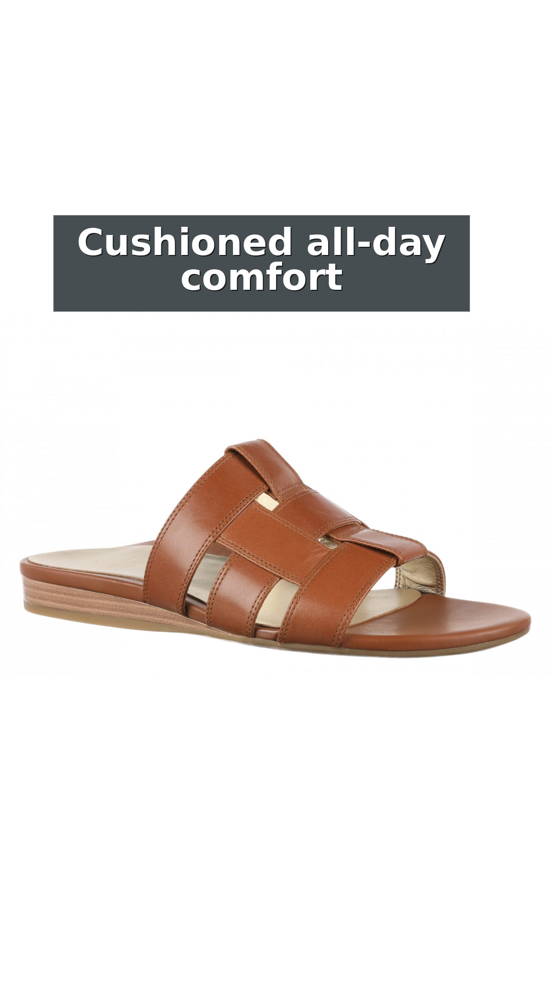 Vionic Glendora Women's Arch Support Slide Sandal style detail 3: Cushioned all-day comfort
