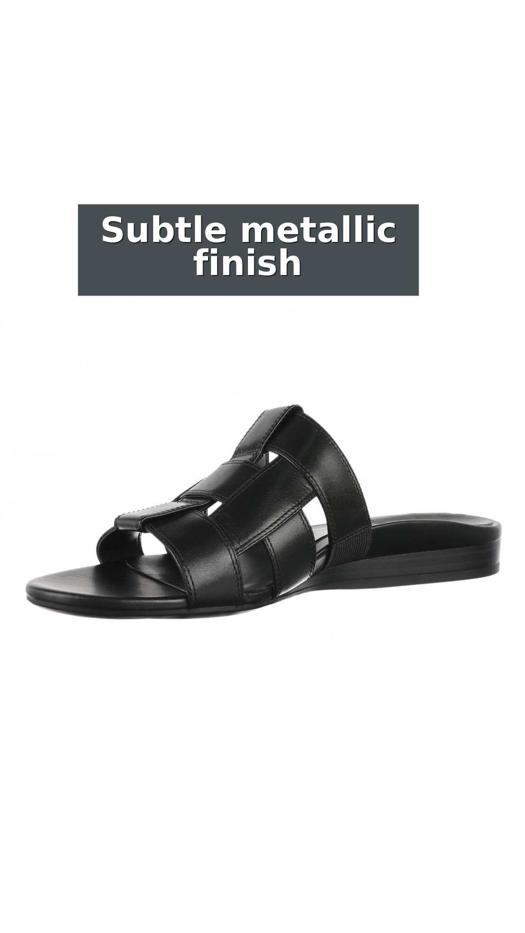 Vionic Glendora Women's Arch Support Slide Sandal style detail 9: Subtle metallic finish
