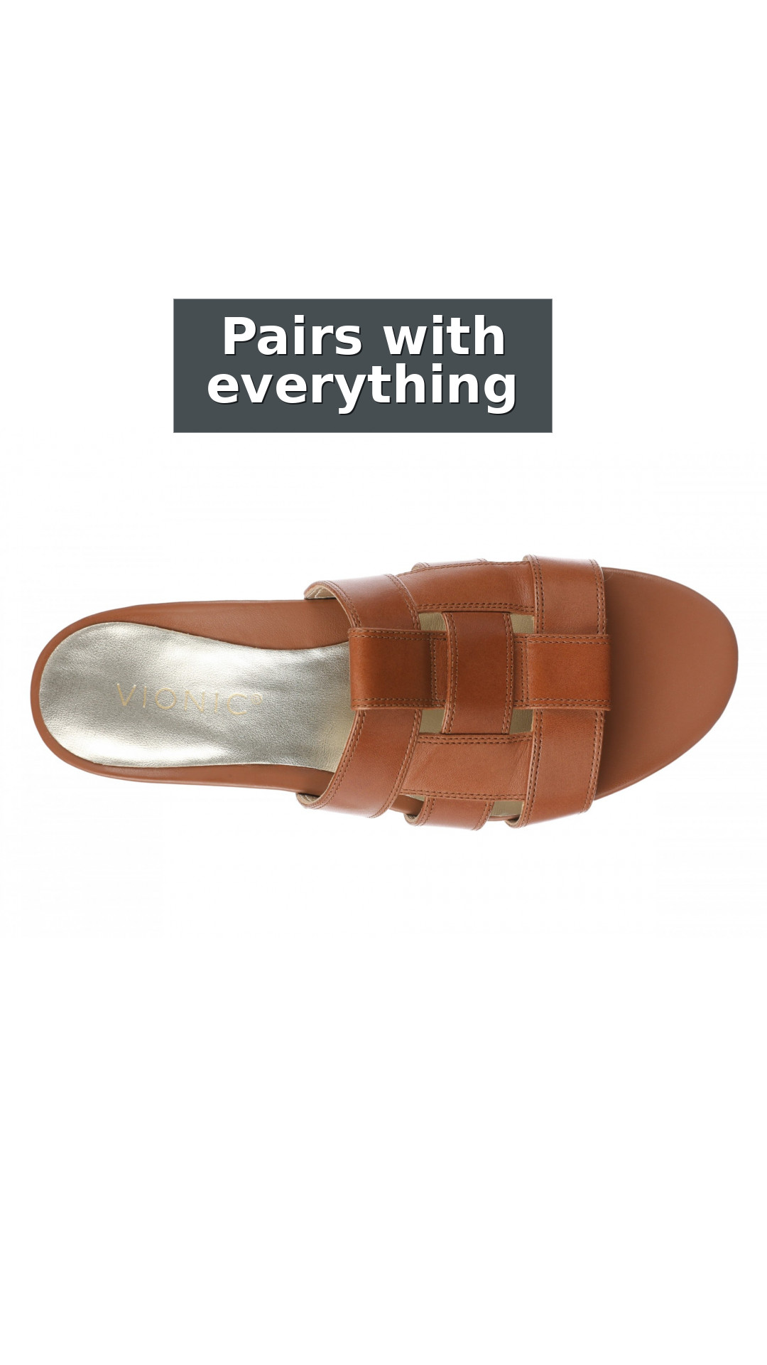 Vionic Glendora Women's Arch Support Slide Sandal style detail 11: Pairs with everything