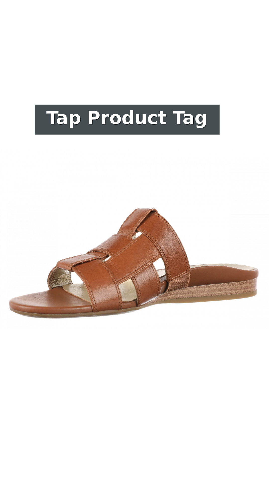 Vionic Glendora Women's Arch Support Slide Sandal style detail 12: Tap Product Tag