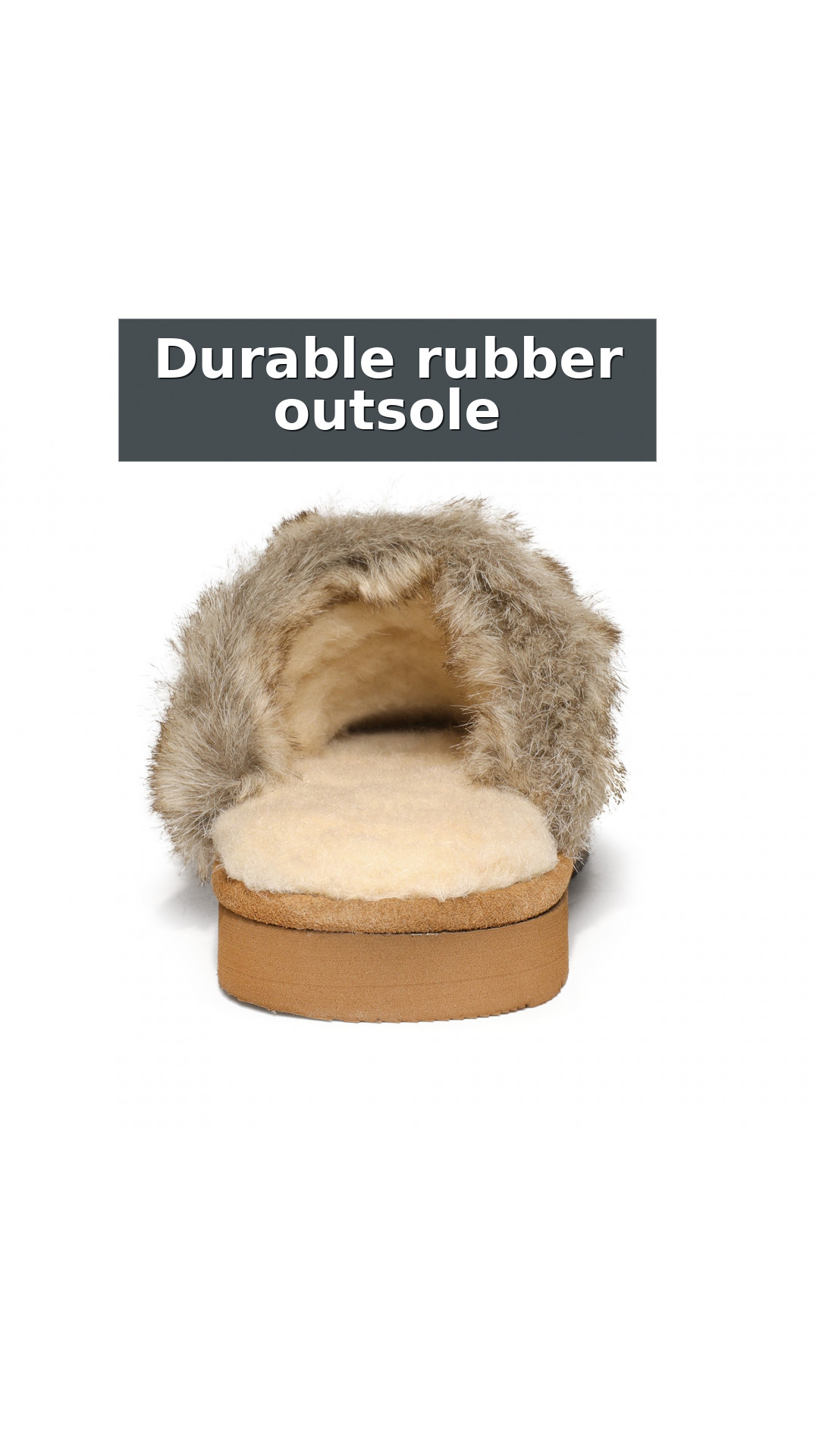 Bearpaw Women's Loki Style Quilted Slippers - 3053W Jordyn - Cozy Indoor/Outdoor House Shoe style detail 6: Durable rubber outsole