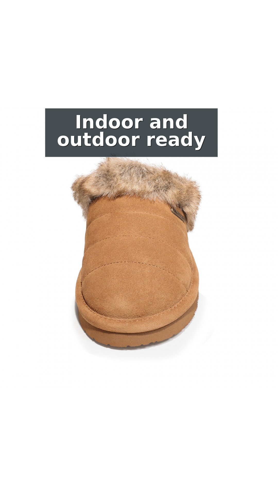Bearpaw Women's Loki Style Quilted Slippers - 3053W Jordyn - Cozy Indoor/Outdoor House Shoe style detail 7: Indoor and outdoor ready