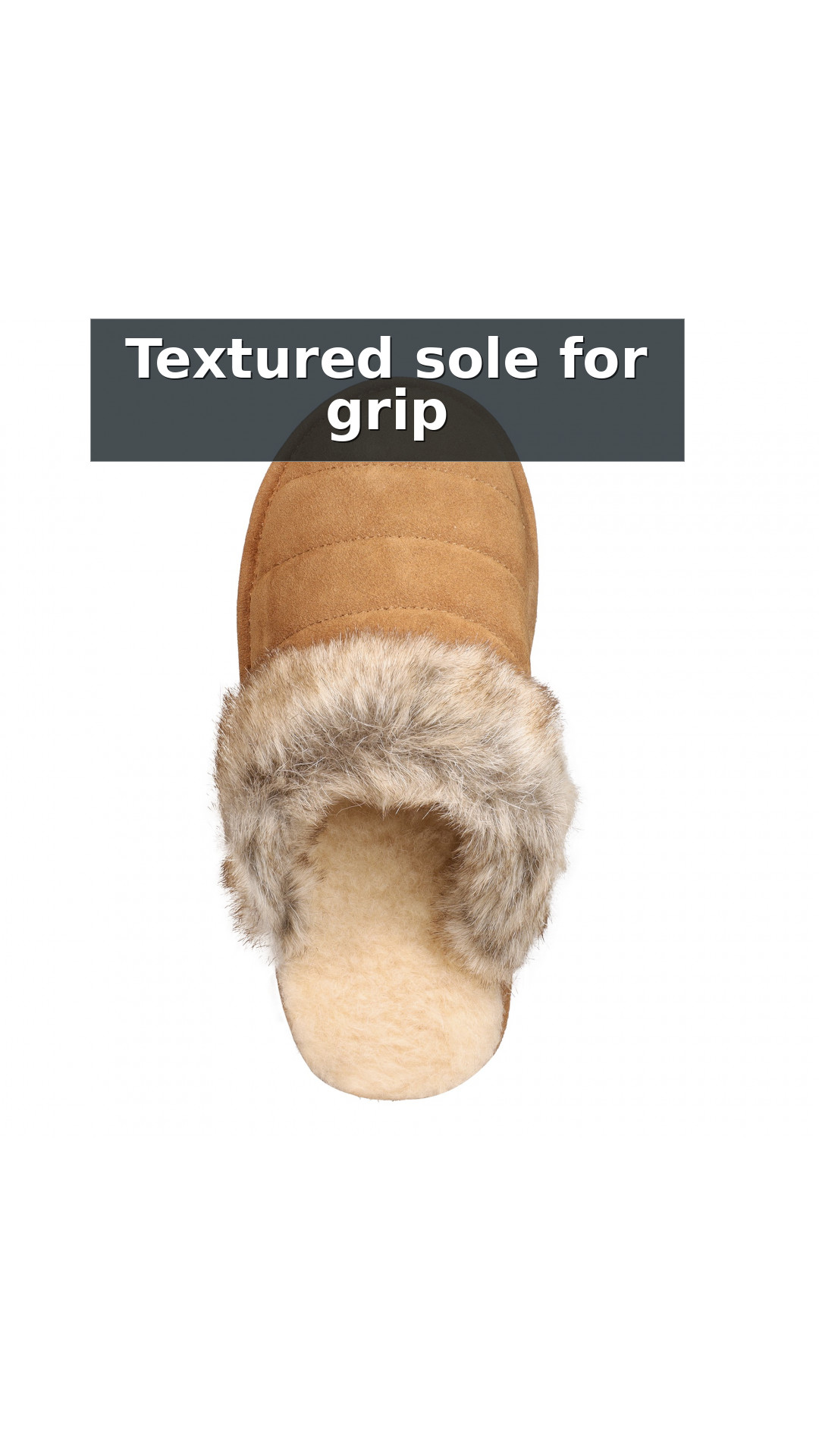 Bearpaw Women's Loki Style Quilted Slippers - 3053W Jordyn - Cozy Indoor/Outdoor House Shoe style detail 9: Textured sole for grip