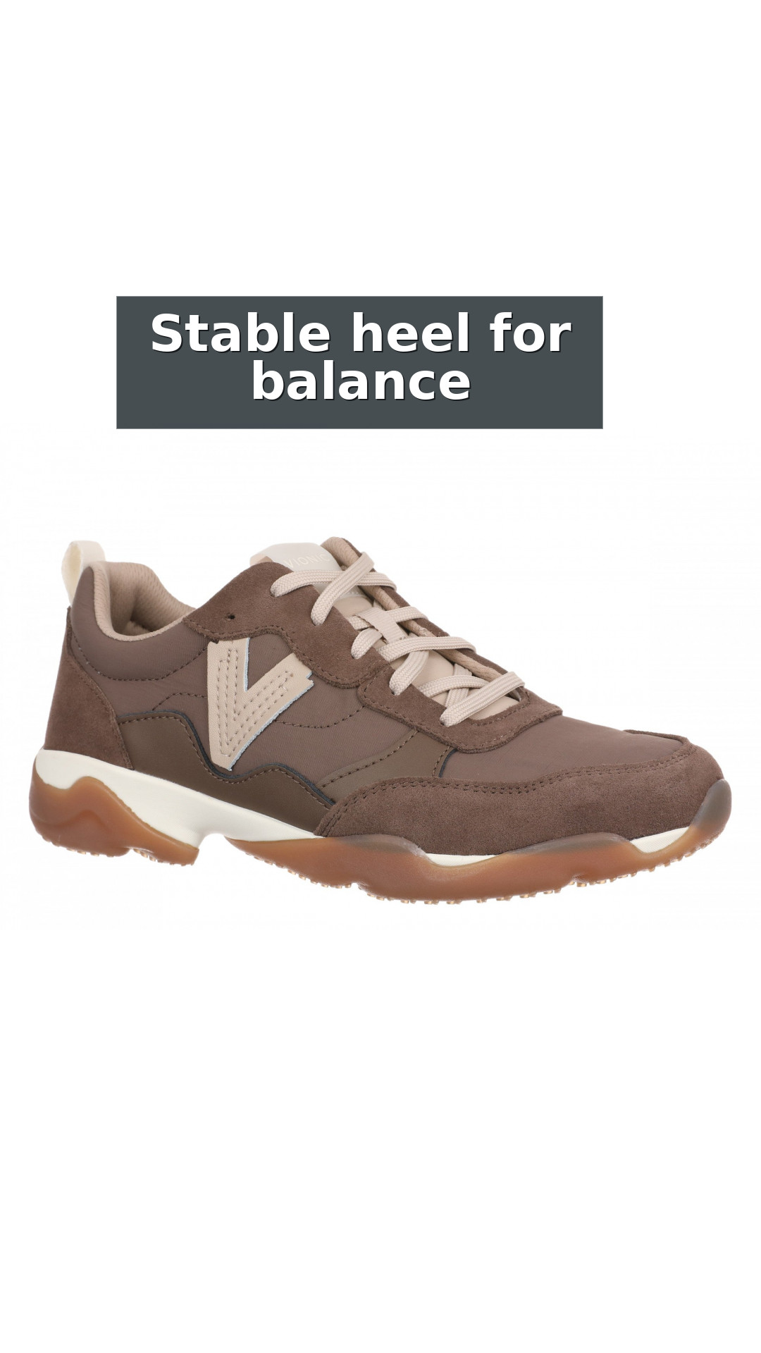 Vionic Walk Slim Glide Women's Comfortable Orthotic Arch Support Walking Sneakers style detail 5: Stable heel for balance