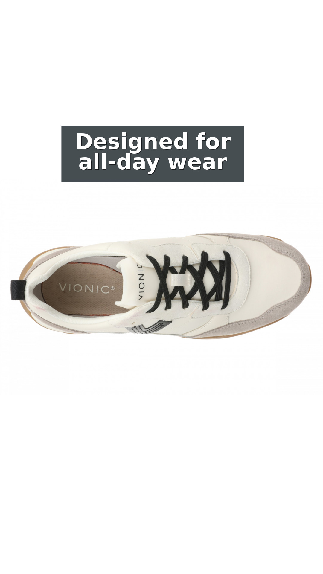 Vionic Walk Slim Glide Women's Comfortable Orthotic Arch Support Walking Sneakers style detail 11: Designed for all-day wear