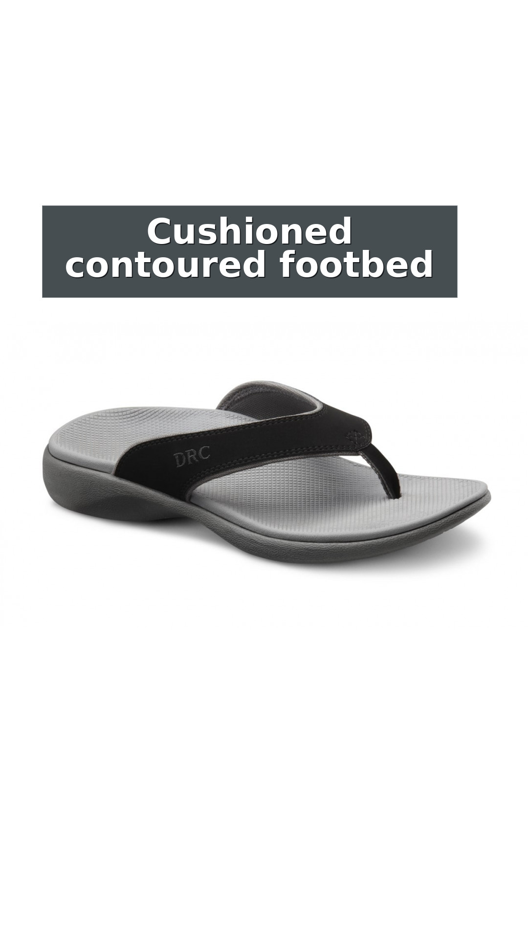 Dr. Comfort Collin Men's Supportive Orthotic Sandals style detail 2: Cushioned contoured footbed