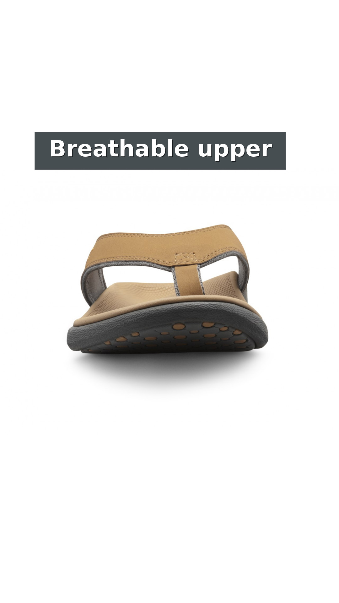 Dr. Comfort Collin Men's Supportive Orthotic Sandals style detail 8: Breathable upper